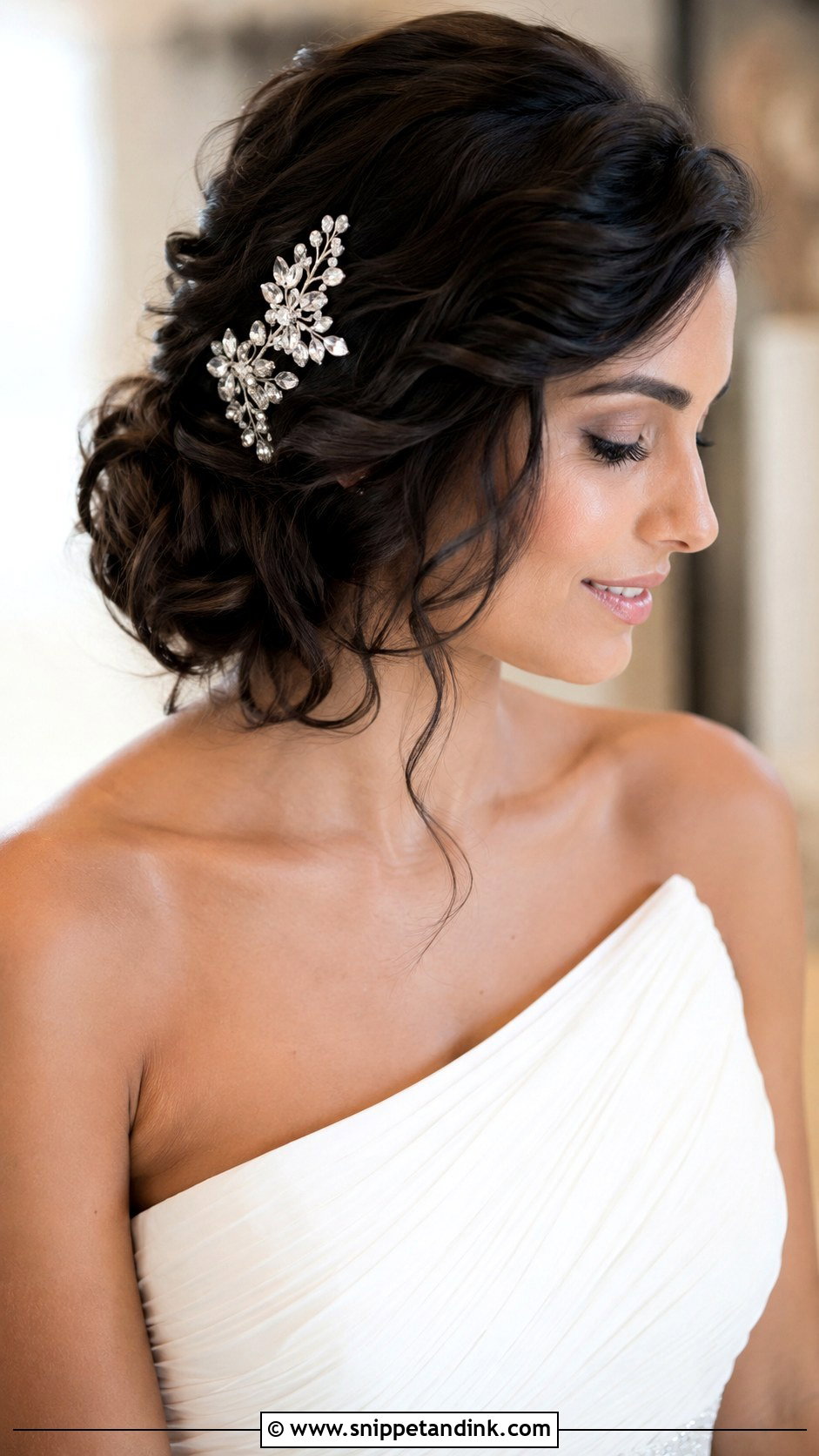 Side Chignon Wedding Hair - Snippet and Ink - 20 Chignon Hair Wedding Ideas