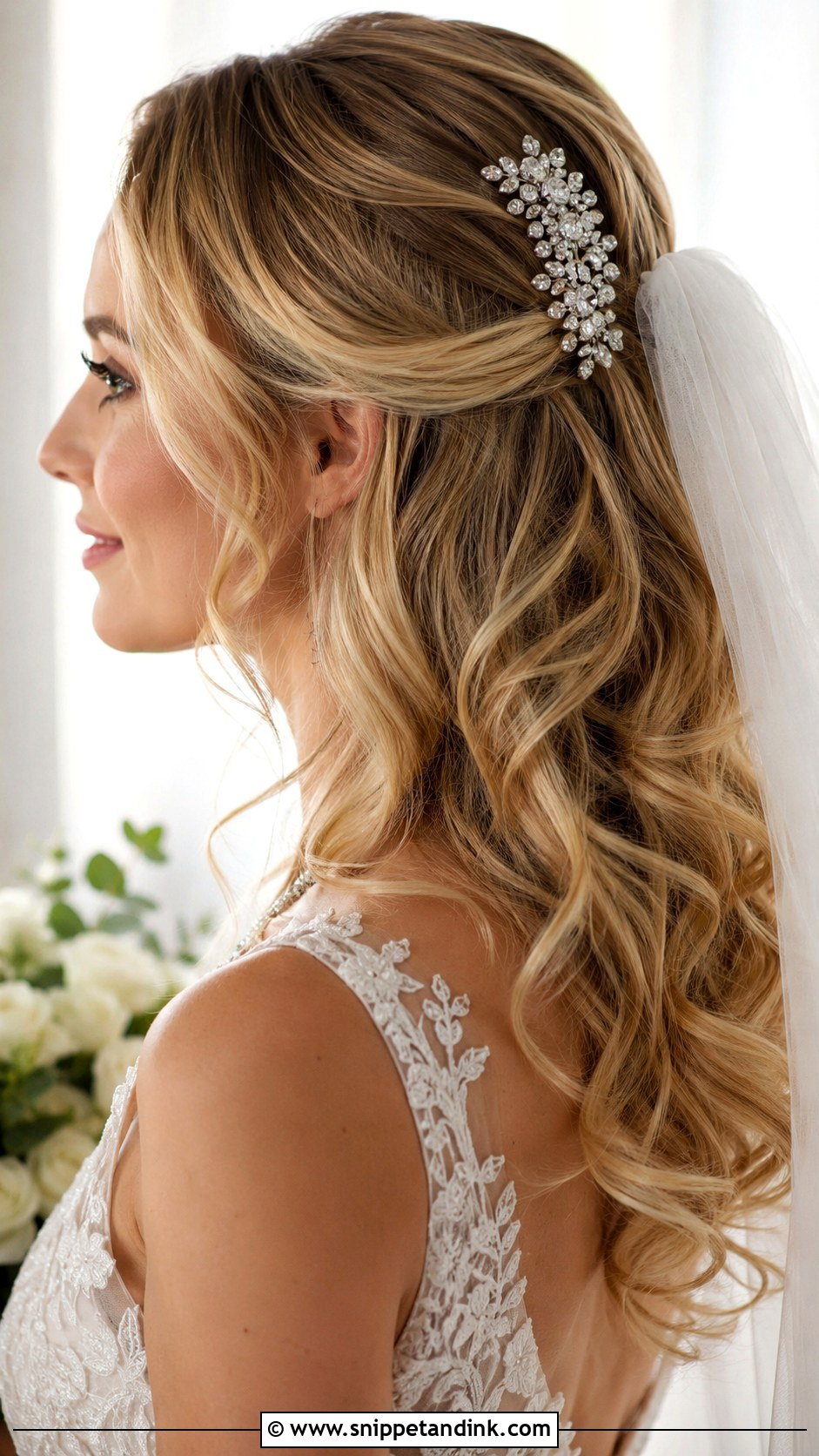 Side Comb Crystal Clip - Snippet and Ink - 20 Bridal Hair Clip Ideas