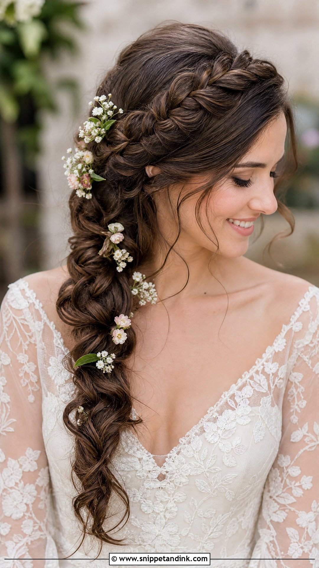 Side Crown Braid - Snippet and Ink - 20 Side Wedding Hair Ideas