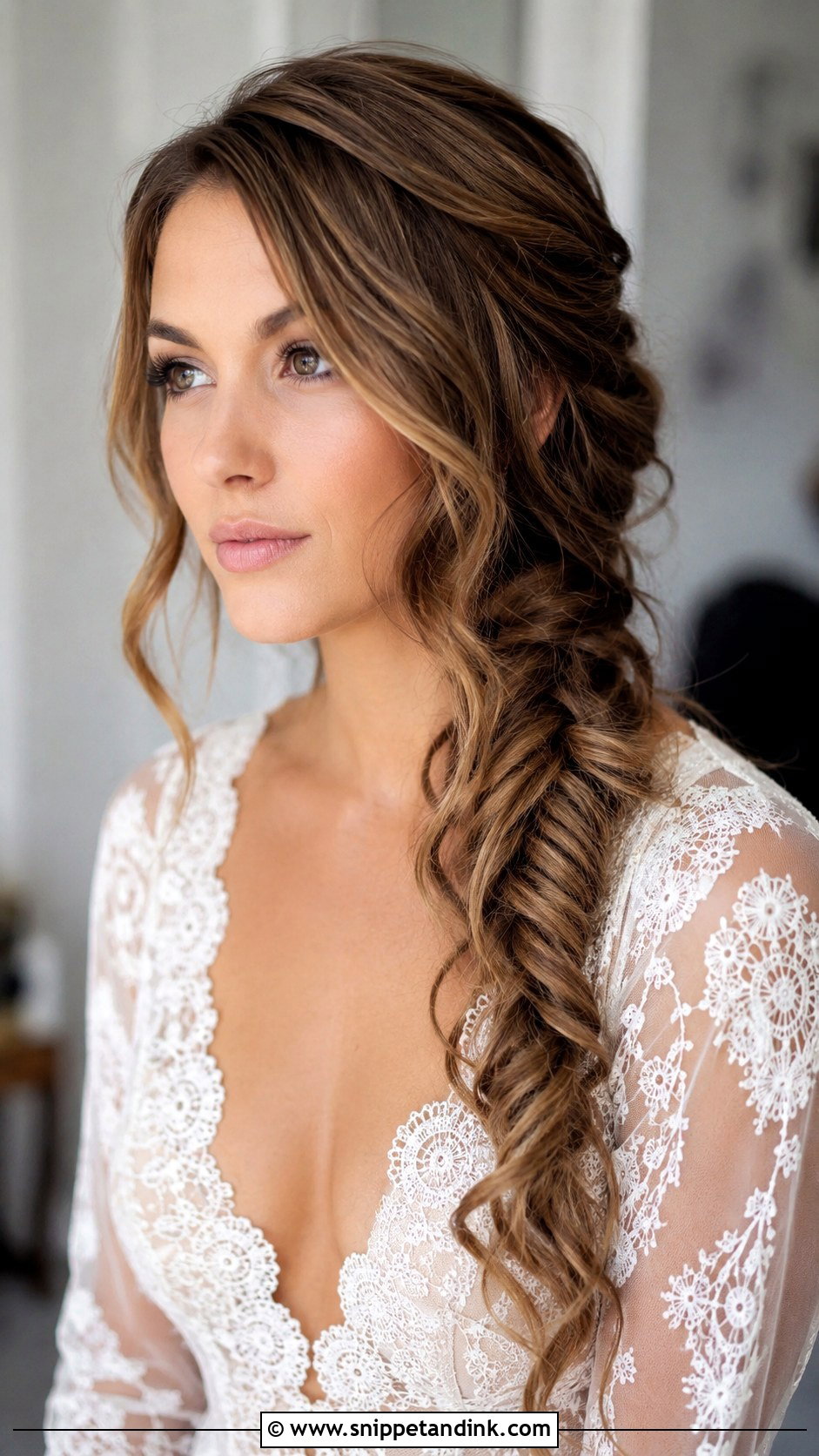 Side Curls With Braided Accent - Snippet and Ink - 20 Side Curls Wedding Hair