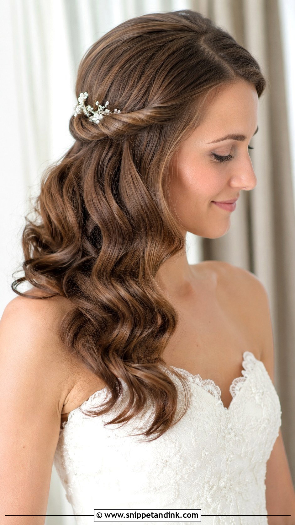 Side Curls With Front Twist - Snippet and Ink - 20 Side Curls Wedding Hair