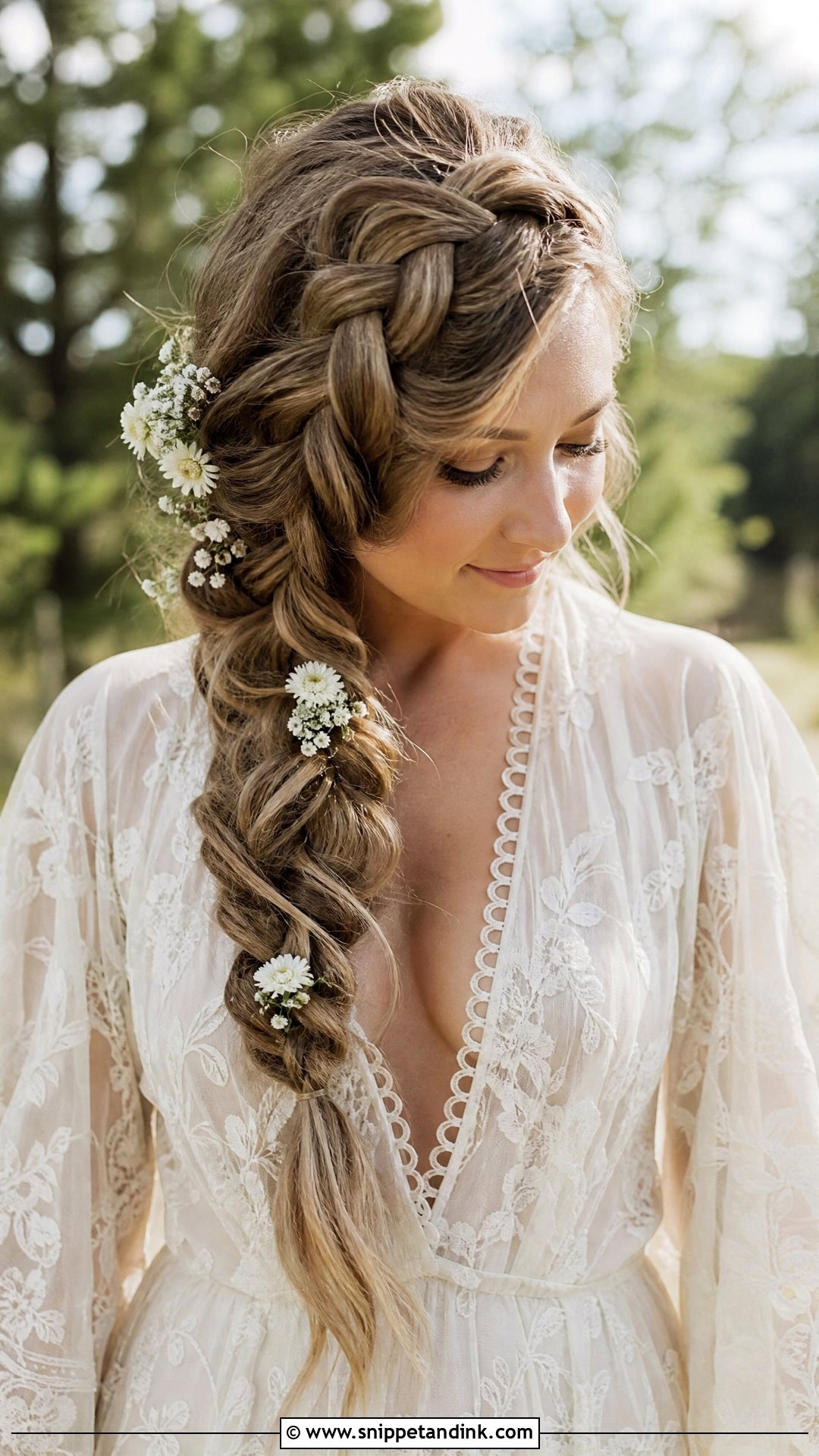 Side Dutch Braid - Snippet and Ink - 20 Side Wedding Hair Ideas