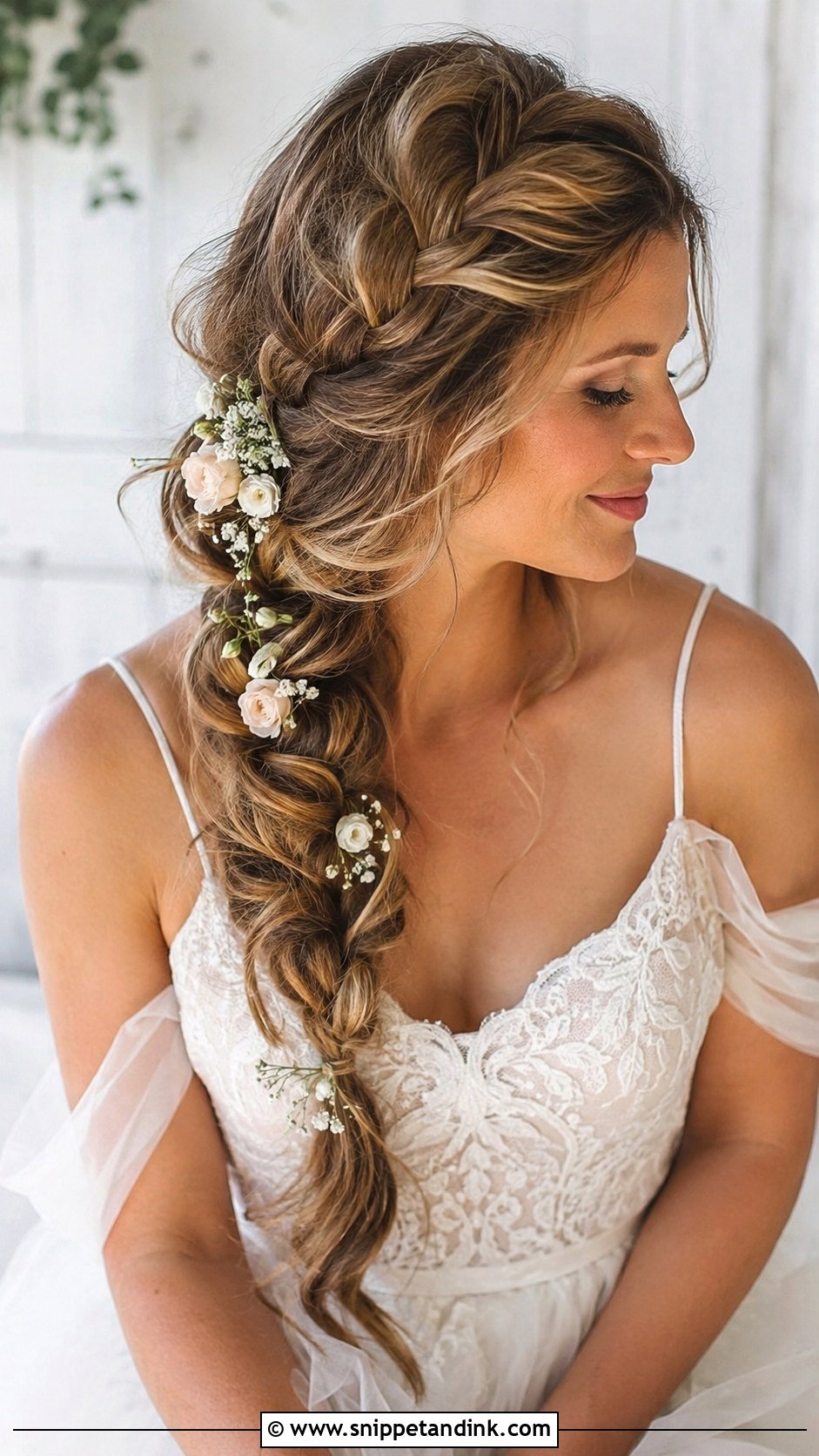 Side Dutch Braid Style - Snippet and Ink - 20 One Side Up Wedding Hair Ideas