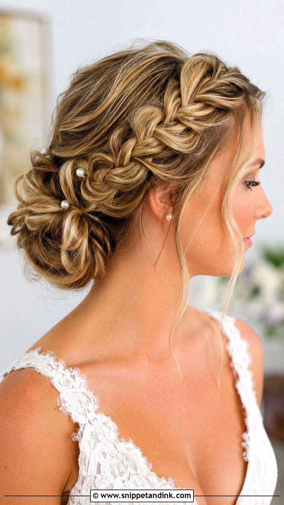 Side Dutch Braid Updo - Snippet and Ink - 30 Side Wedding Hairstyles
