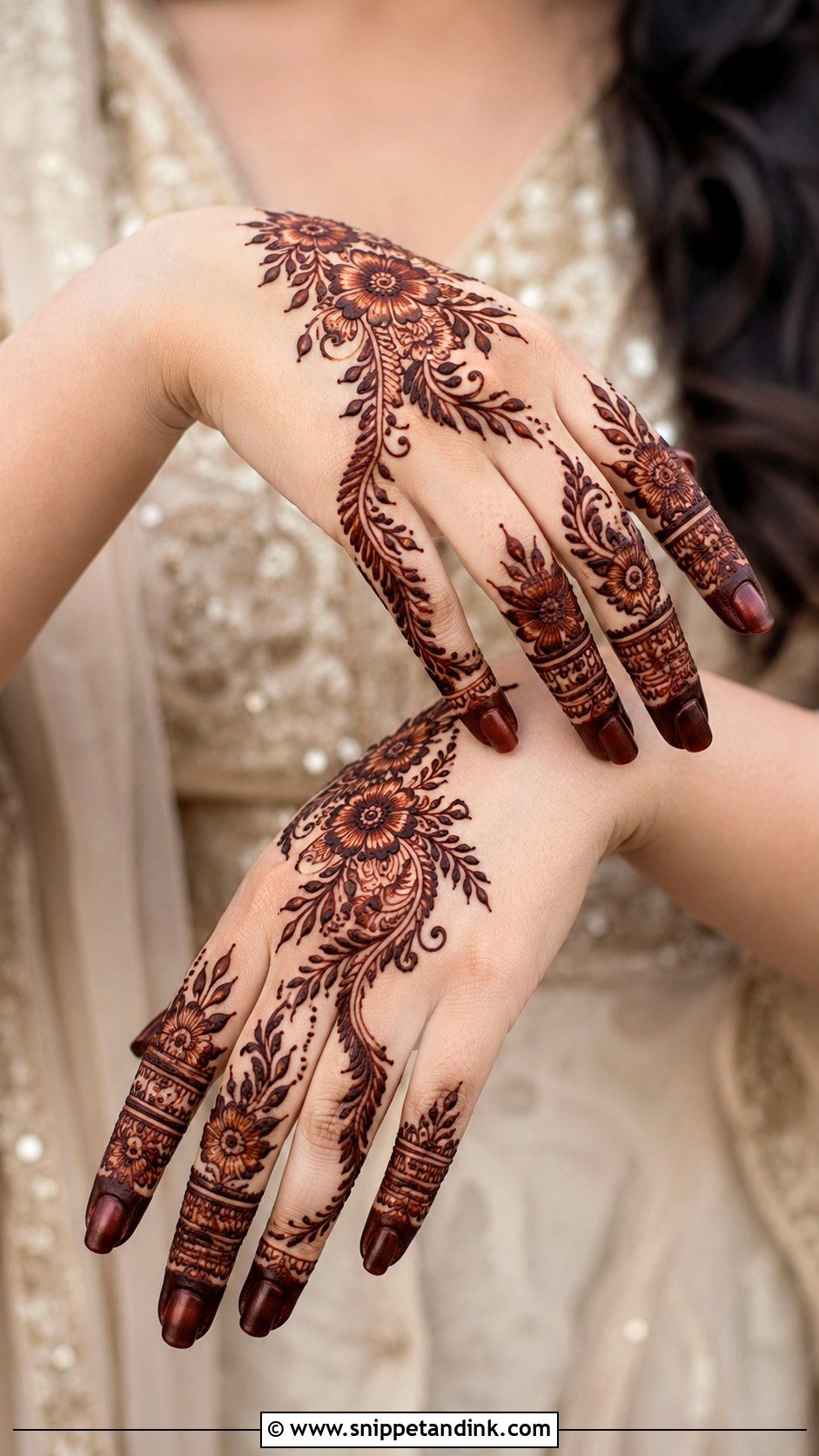 Side Finger Mehndi Design - Snippet and Ink - 35 Unique Fingers Mehndi Designs