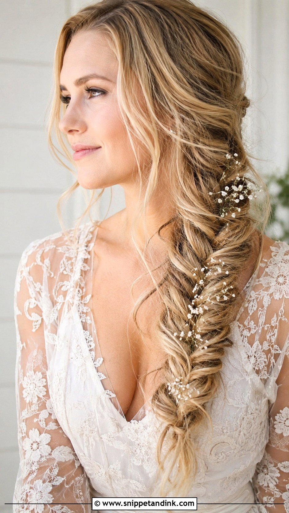 Side Fishtail Braid - Snippet and Ink - 20 Side Bridal Hairstyles