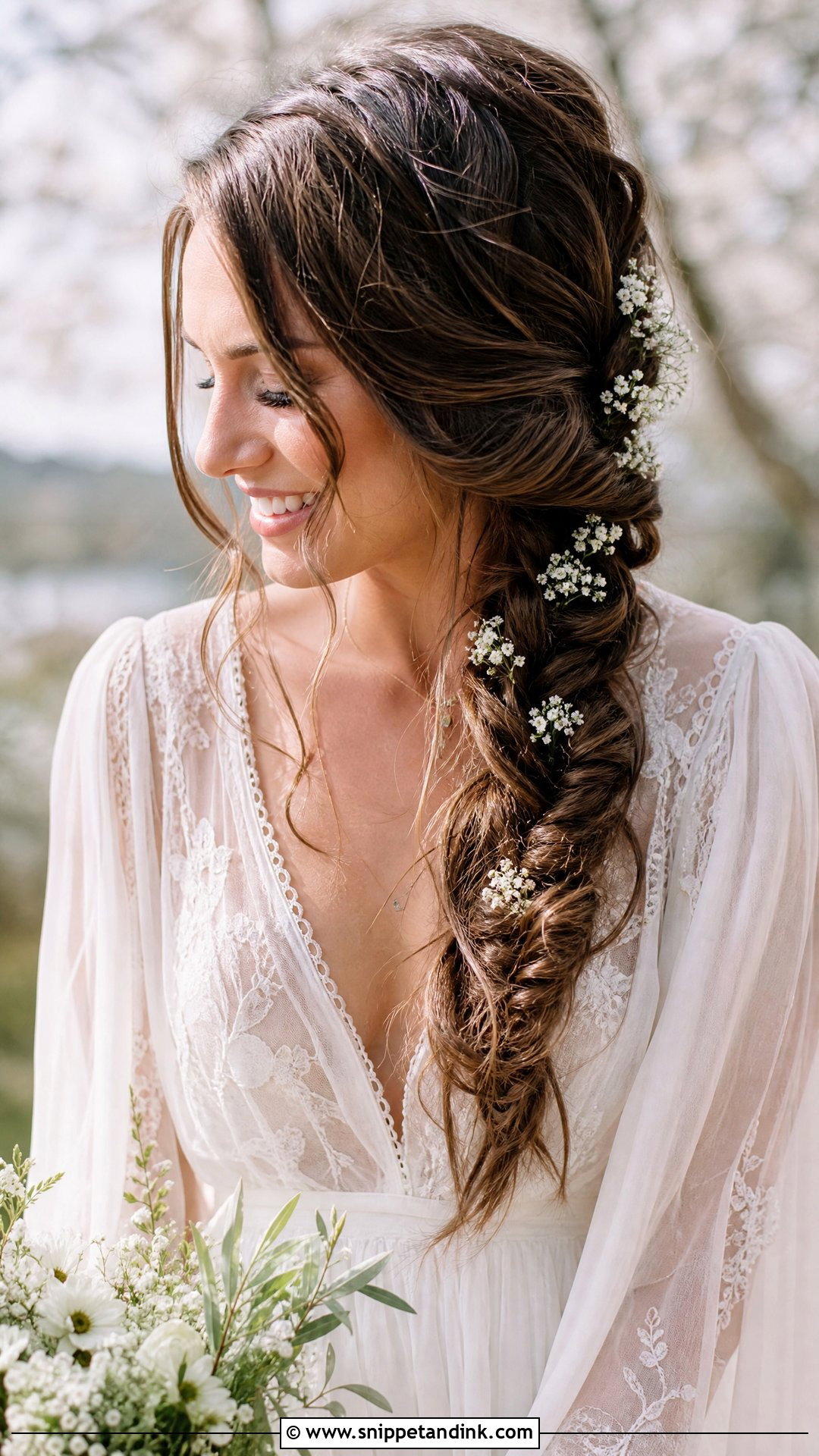 Side Fishtail Braid - Snippet and Ink - 20 Side Wedding Hair Ideas