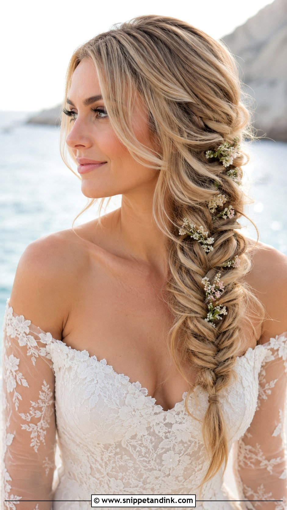 Side Fishtail Braid - Snippet and Ink - 25 Braided Wedding Hair Ideas