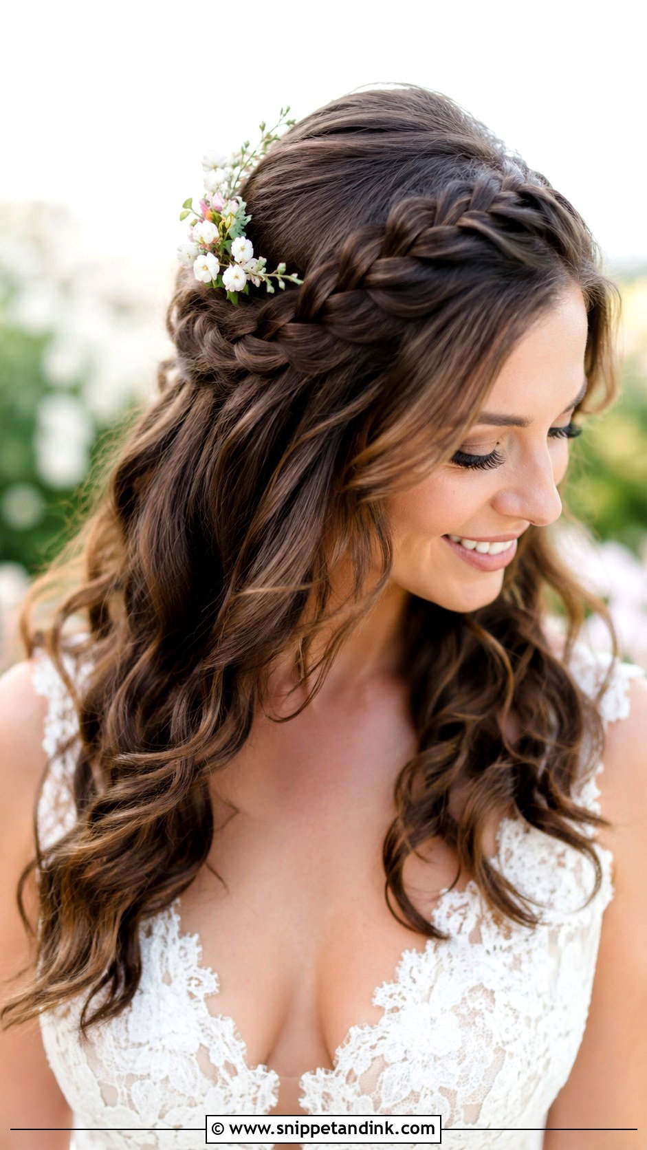 Side French Braid Crown - Snippet and Ink - 20 Side Bridal Hairstyles