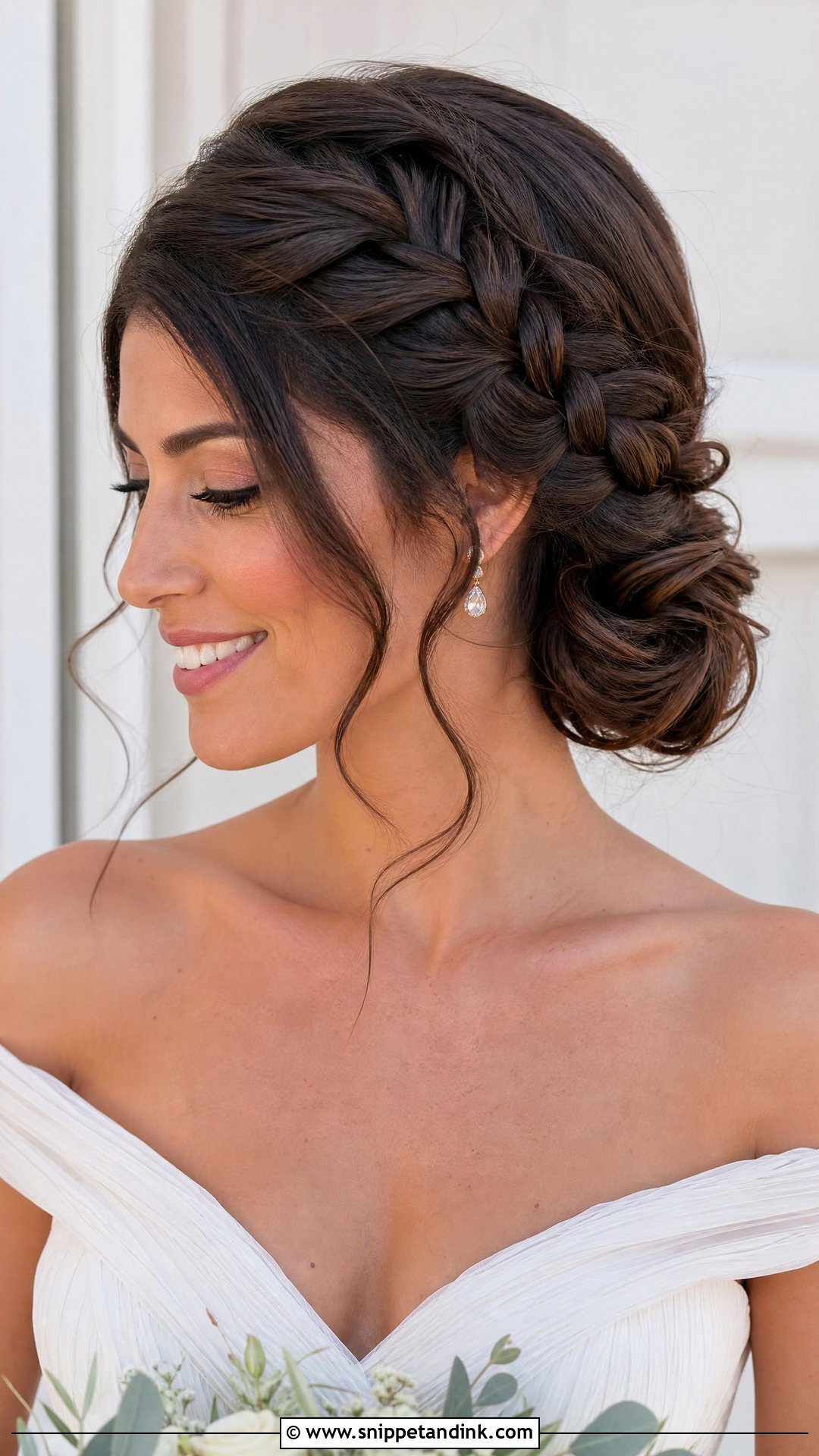 Side French Braid Wedding Hair - Snippet and Ink - 15 French Braid Hairstyles for Wedding
