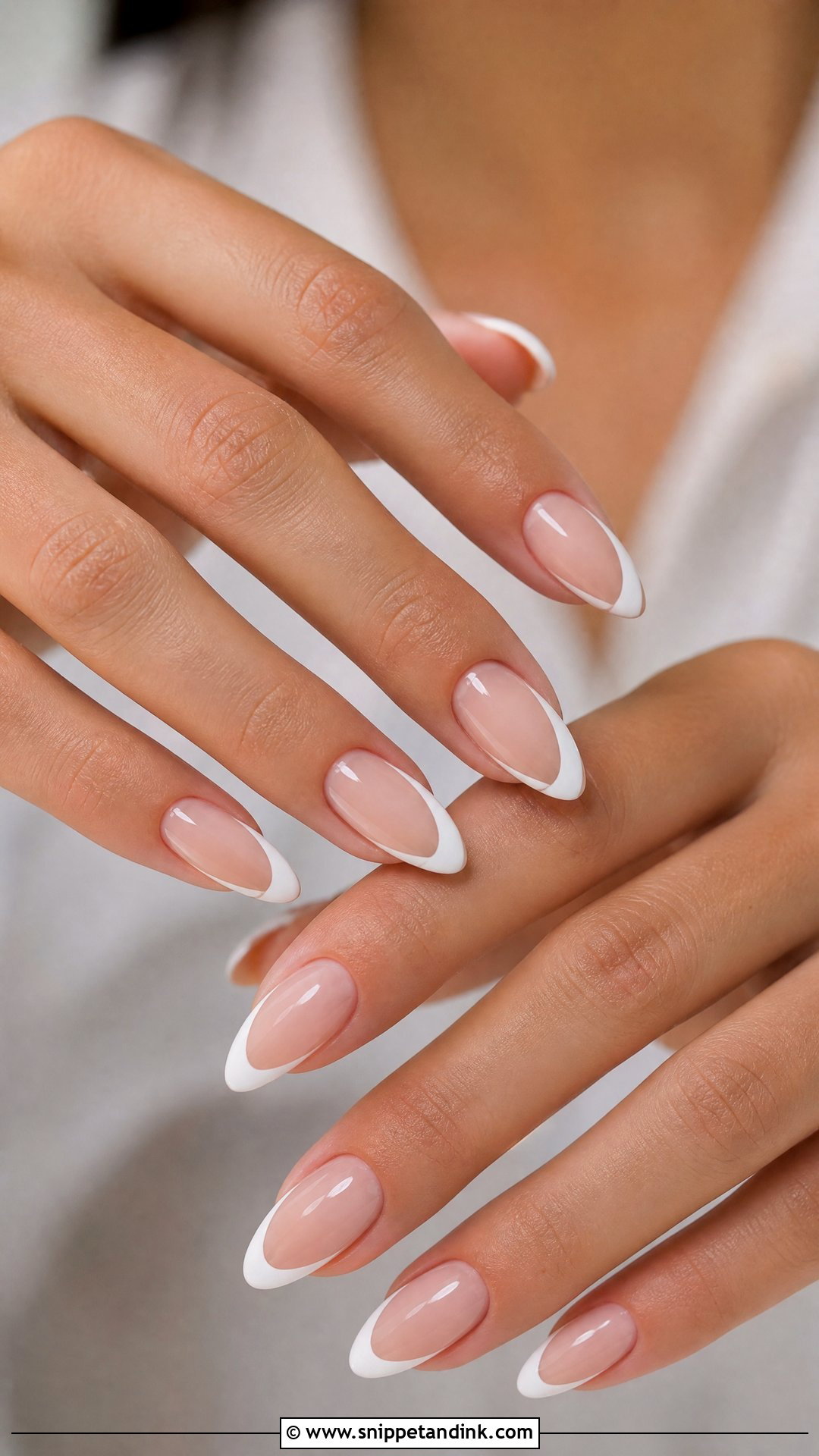Side French Tip Wedding Nails - Snippet and Ink - 25 French Tip Wedding Nails for Bride