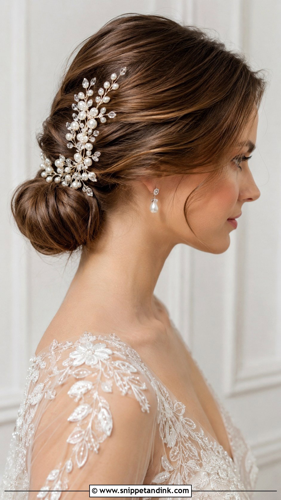 Side Hair Accessory Cluster - Snippet and Ink - 25 Bridal Hair Pieces