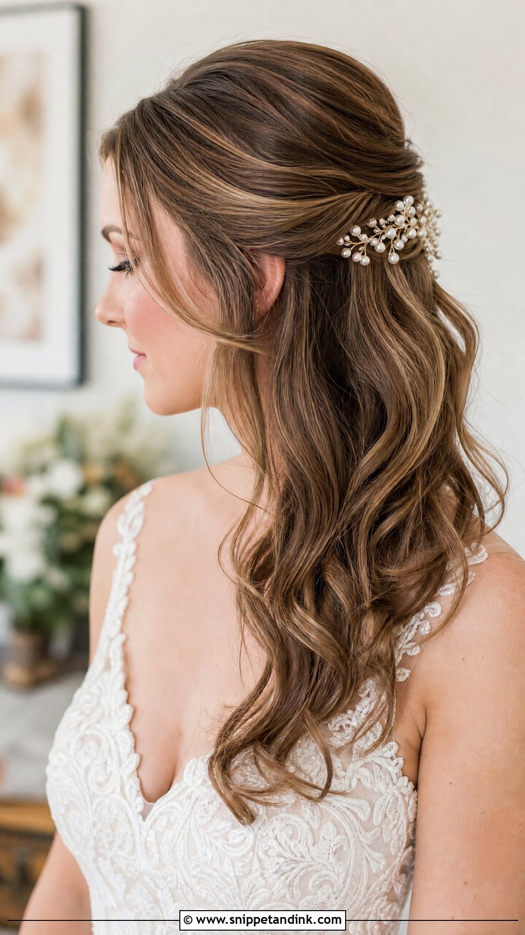 Side Half Up Half Down - Snippet and Ink - 20 Side Wedding Hair Ideas