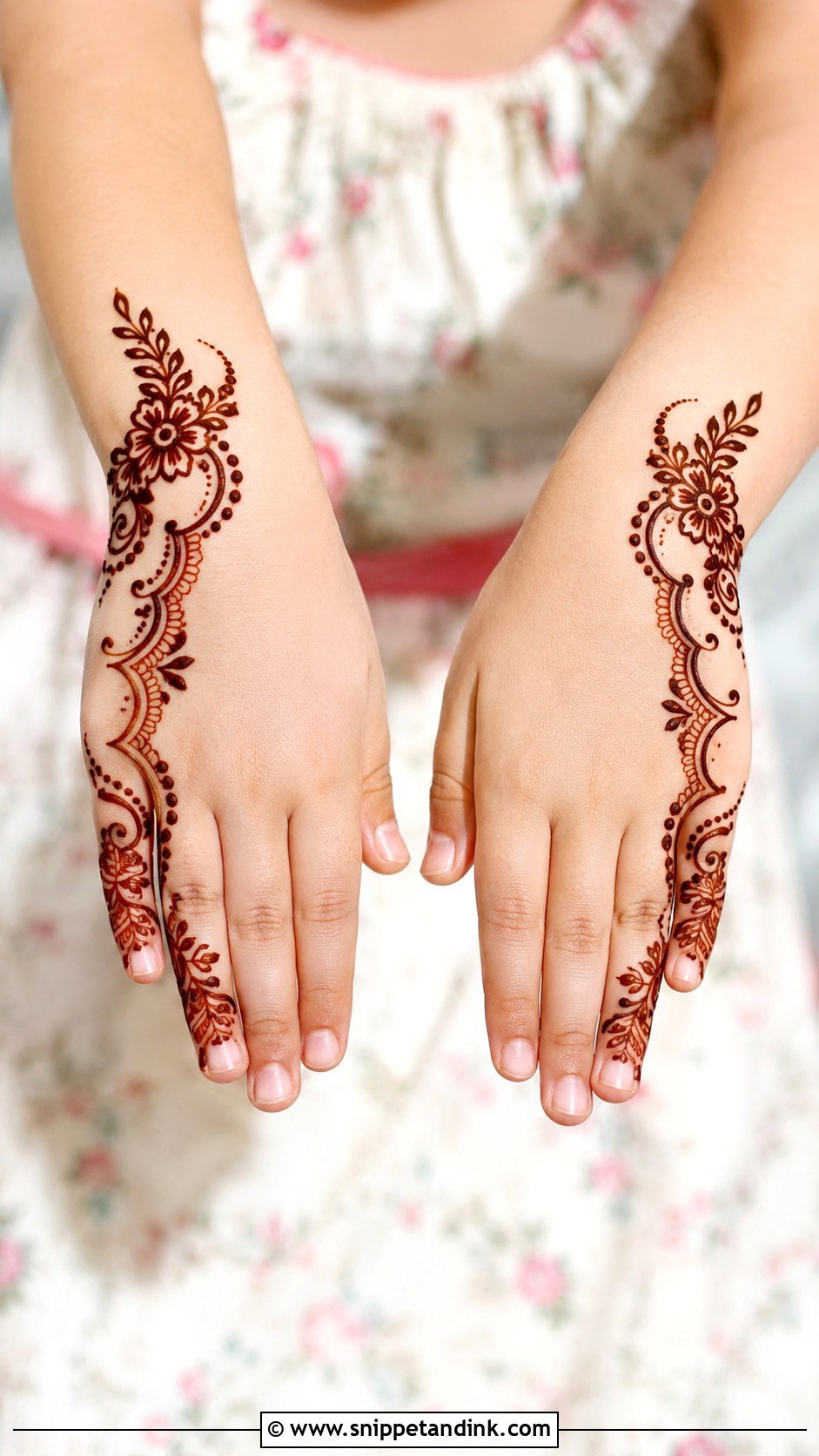 Side Hand Mehndi for Kids - Snippet and Ink - 35 Mehndi Designs for Kids