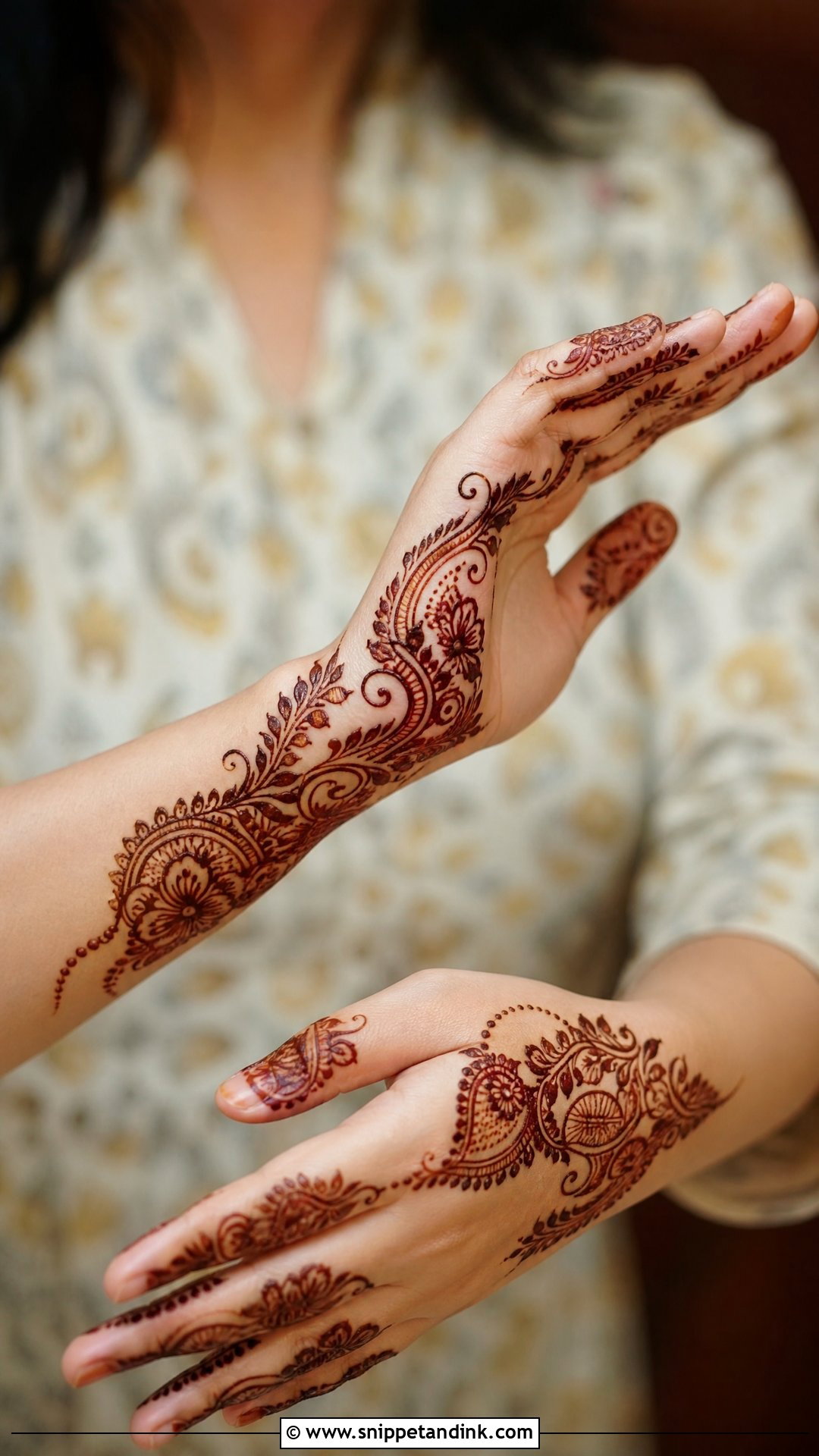 Side Hand Normal Mehndi Design - Snippet and Ink - 30 Normal Mehndi Design Ideas