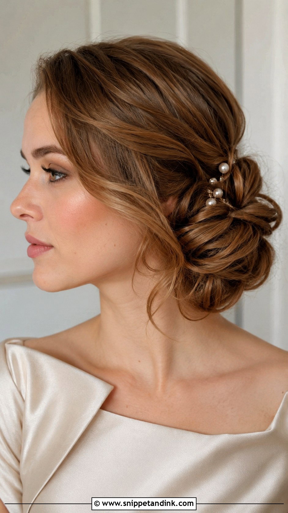 Side Knotted Updo - Snippet and Ink - 25 Side Updo Wedding Hair Ideas