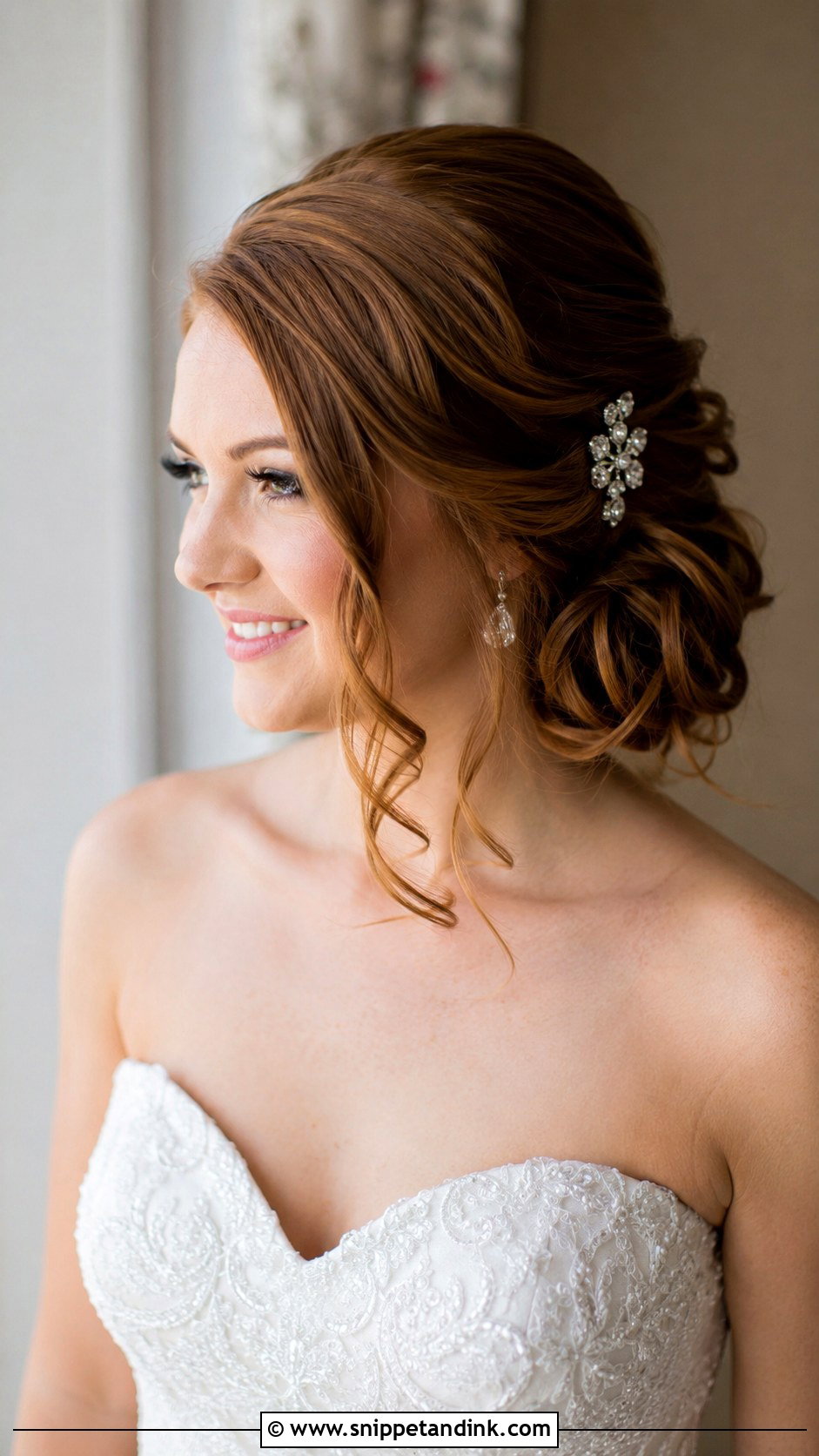 Side Low Bun With Face Framing Pieces - Snippet and Ink - 20 Side Bridal Hairstyles