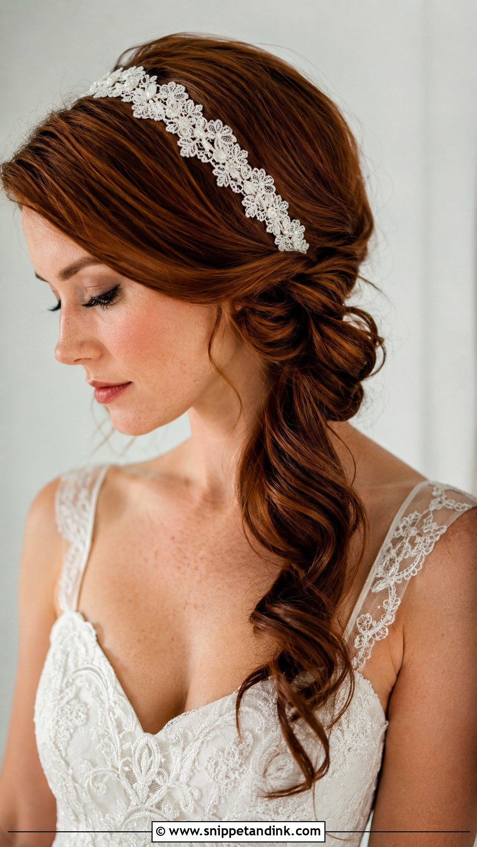 Side Low Bun With Waves - Snippet and Ink - 20 Hairstyles for Weddings the Bride