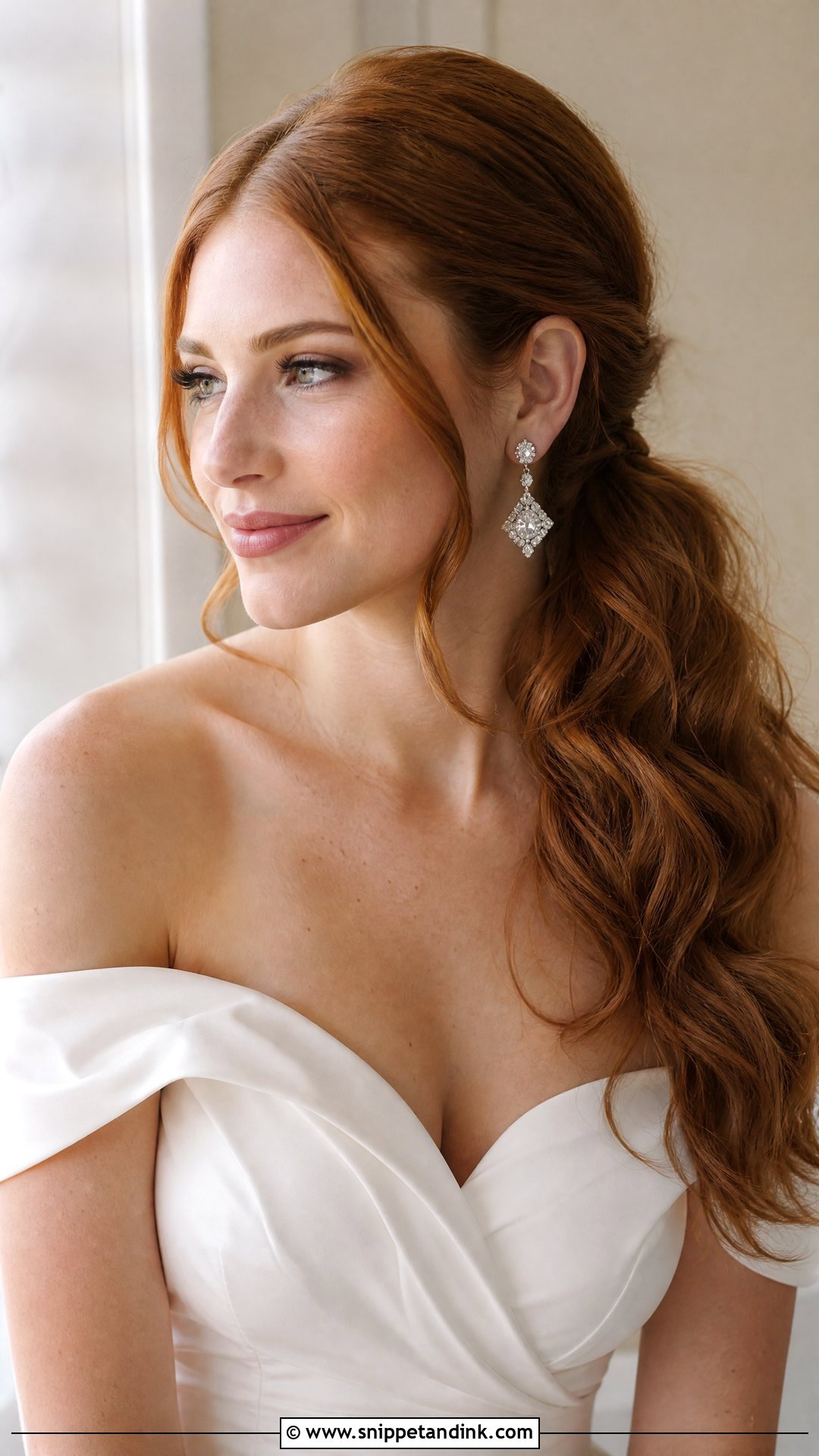 Side Low Ponytail for Weddings - Snippet and Ink - 20 Wedding Low Ponytail Hairstyles