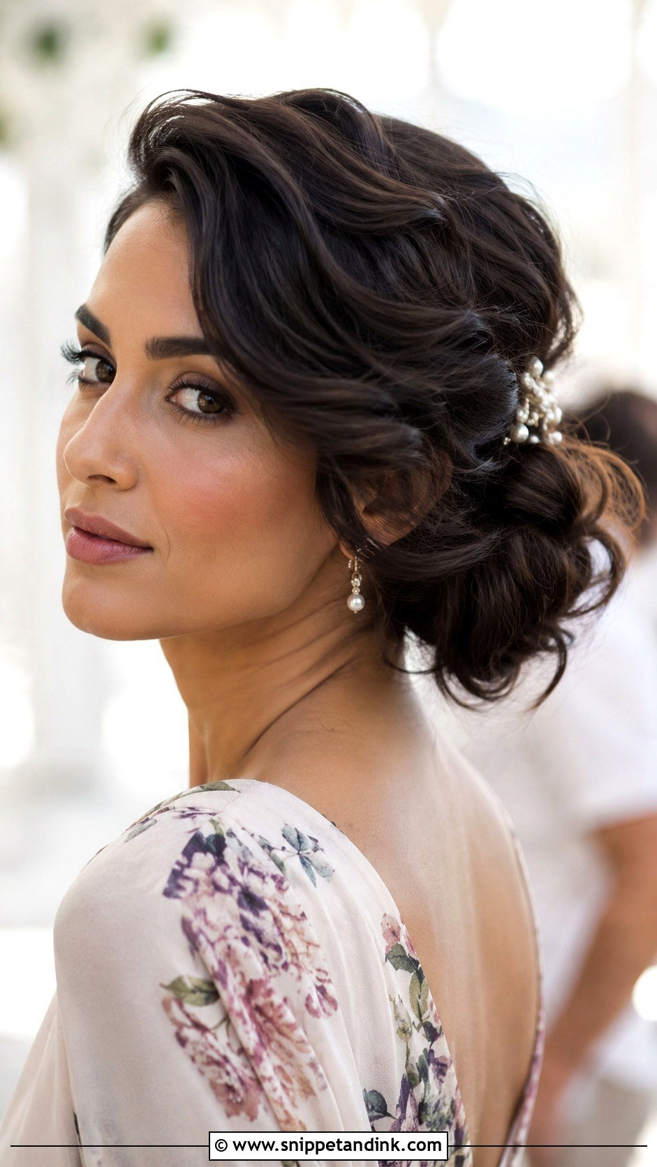 Side Messy Bun For Short Hair Wedding - Snippet and Ink - 15 Messy Bun for Short Hair Wedding Ideas