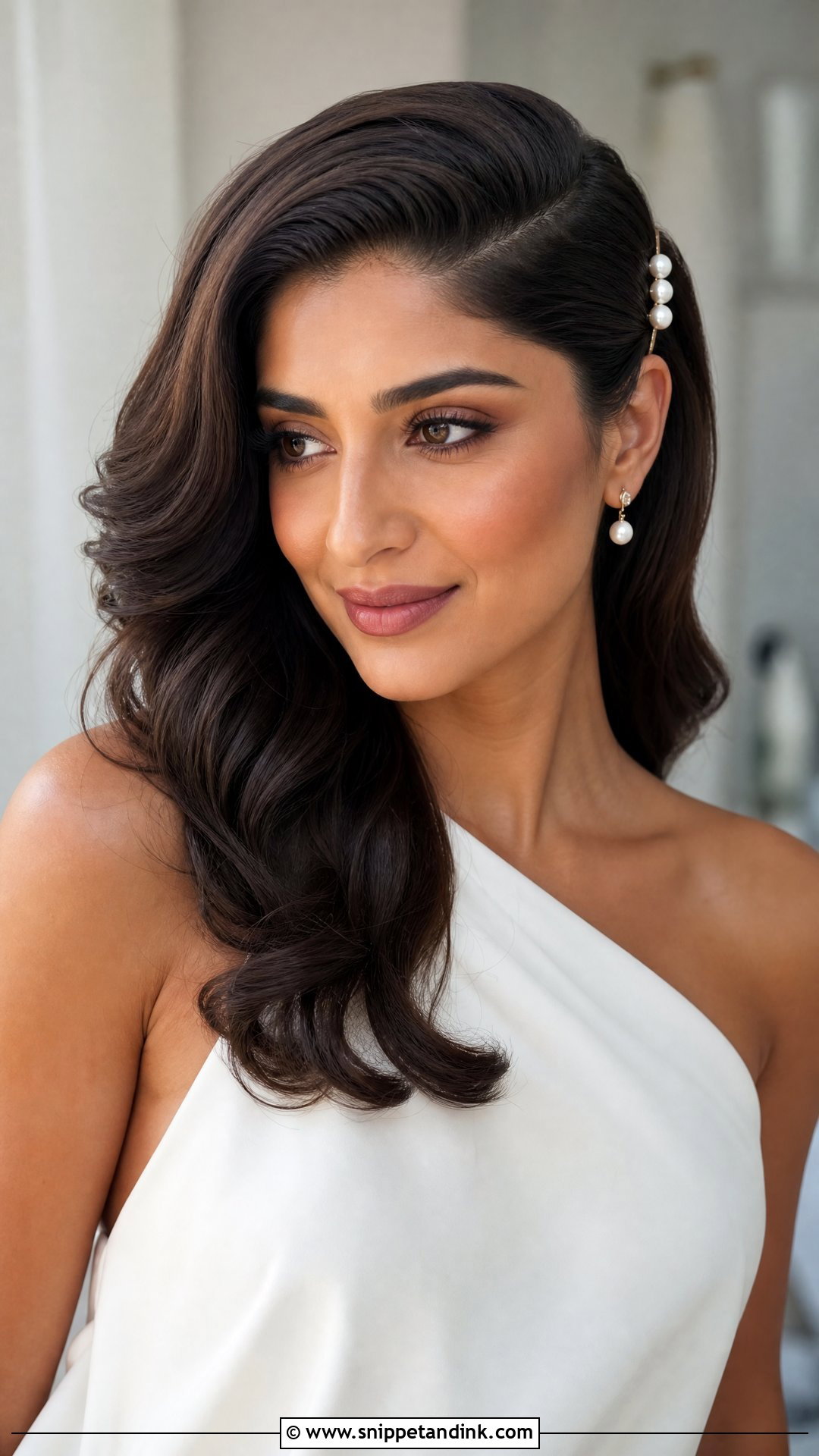 Side Part Bridal Blowout - Snippet and Ink - 15 Blowout Hair Wedding Bride Ideas