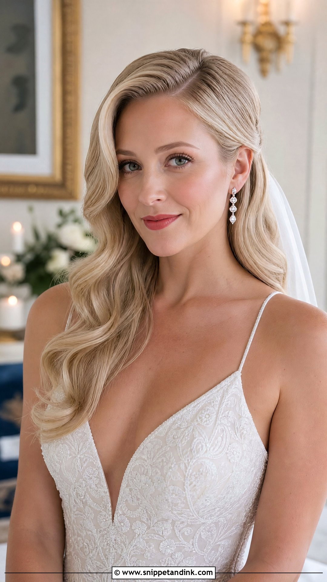 Side Part Bridal Hairstyle For Long Face - Snippet and Ink - 15 Bridal Hairstyle for Long Face Ideas
