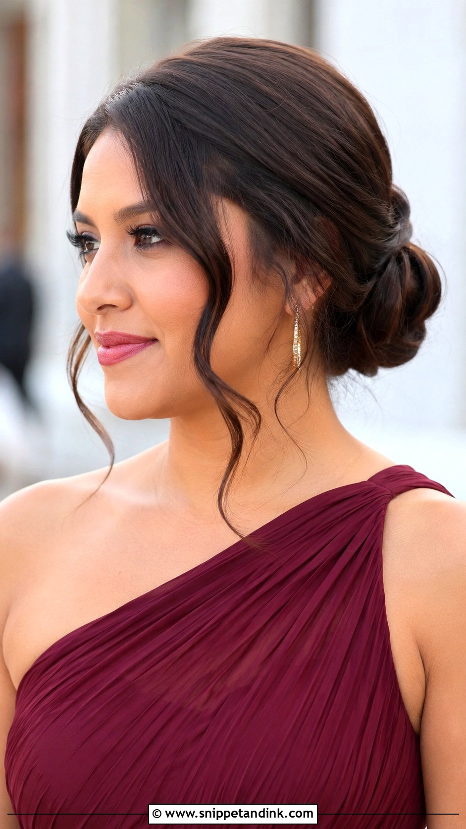 Side Part Bridesmaid Bun - Snippet and Ink - 25 Bridesmaid Bun Hairstyles