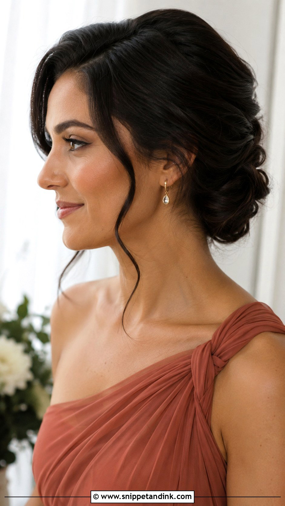 Side Part Bridesmaid French Twist - Snippet and Ink - 20 Bridesmaid French Twist Ideas