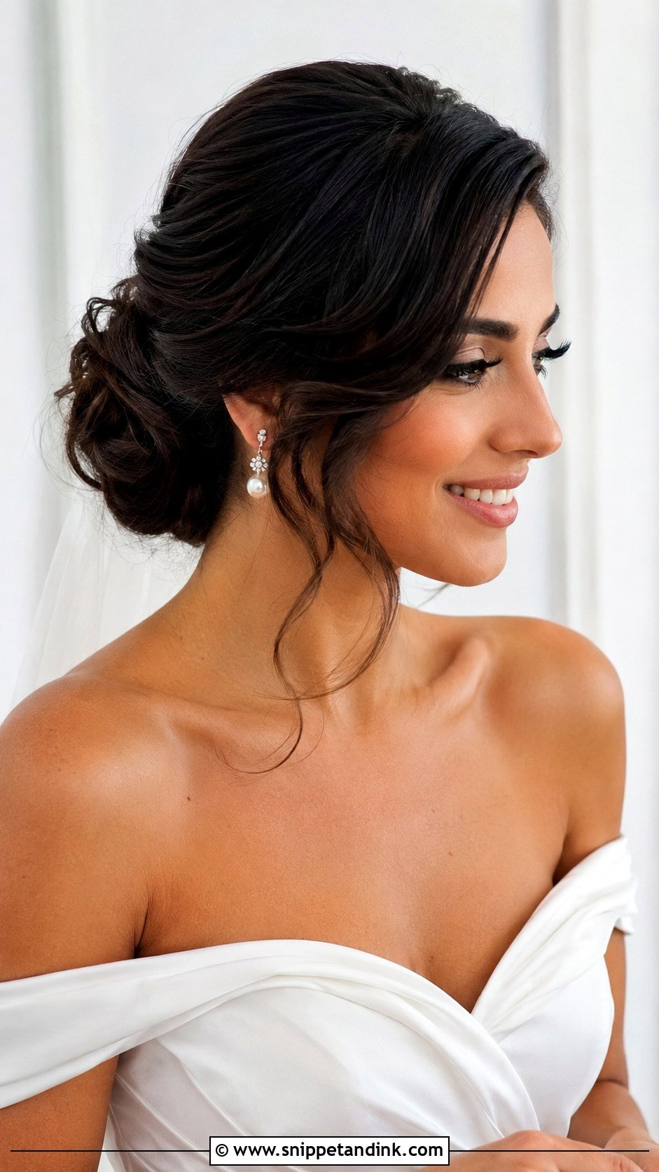 Side Part Bun Wedding Hair - Snippet and Ink - 15 Simple Bun Wedding Hair Ideas