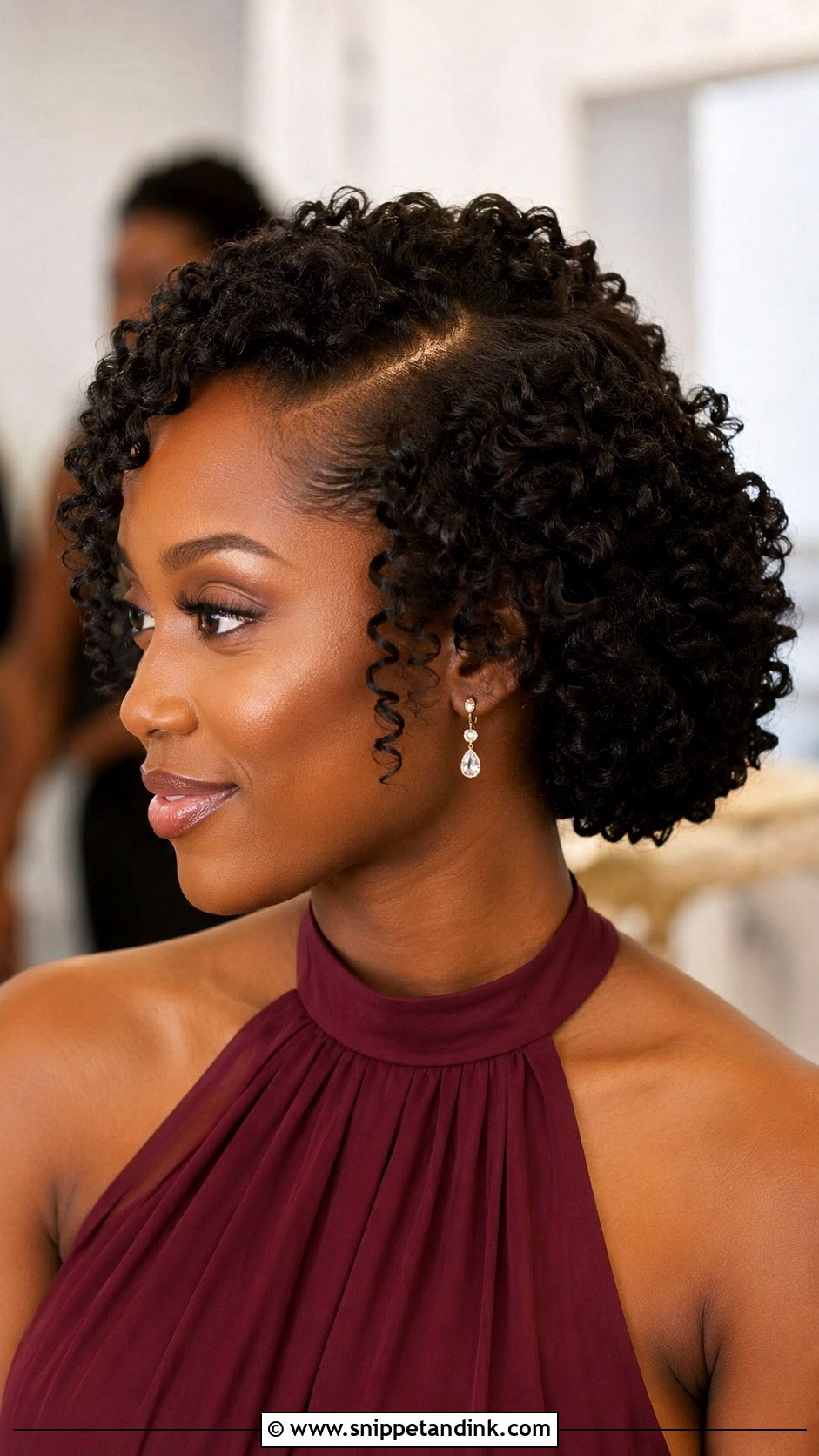 Side Part Curly Updo For Bridesmaids - Snippet and Ink - 20 Bridesmaid Hairstyles Side Part
