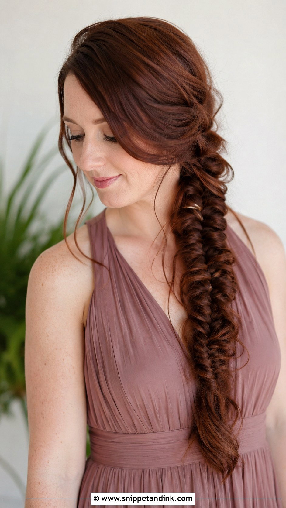 Side Part Fishtail Braid For Bridesmaids - Snippet and Ink - 20 Bridesmaid Hairstyles Side Part