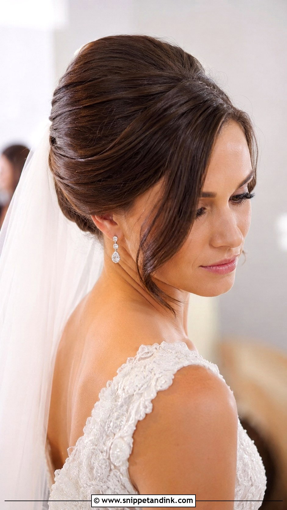 Side Part French Twist - Snippet and Ink - 20 Side Part Wedding Hairstyles