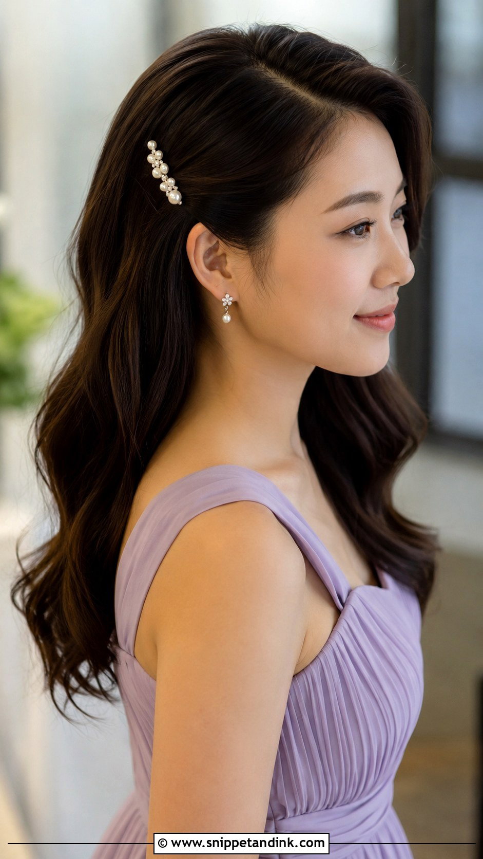 Side Part Pinned Back Bridesmaid Hair - Snippet and Ink - 20 Bridesmaid Hairstyles Side Part