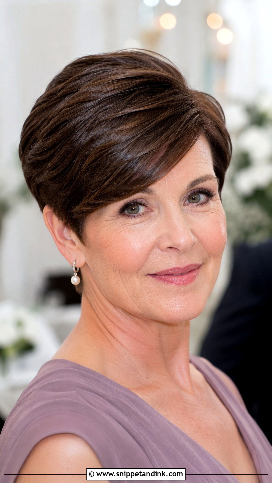 Side Part Pixie For Mother Of Groom Short Hair - Snippet and Ink - 15 Wedding Hairstyles for Mother of Groom Short Hair