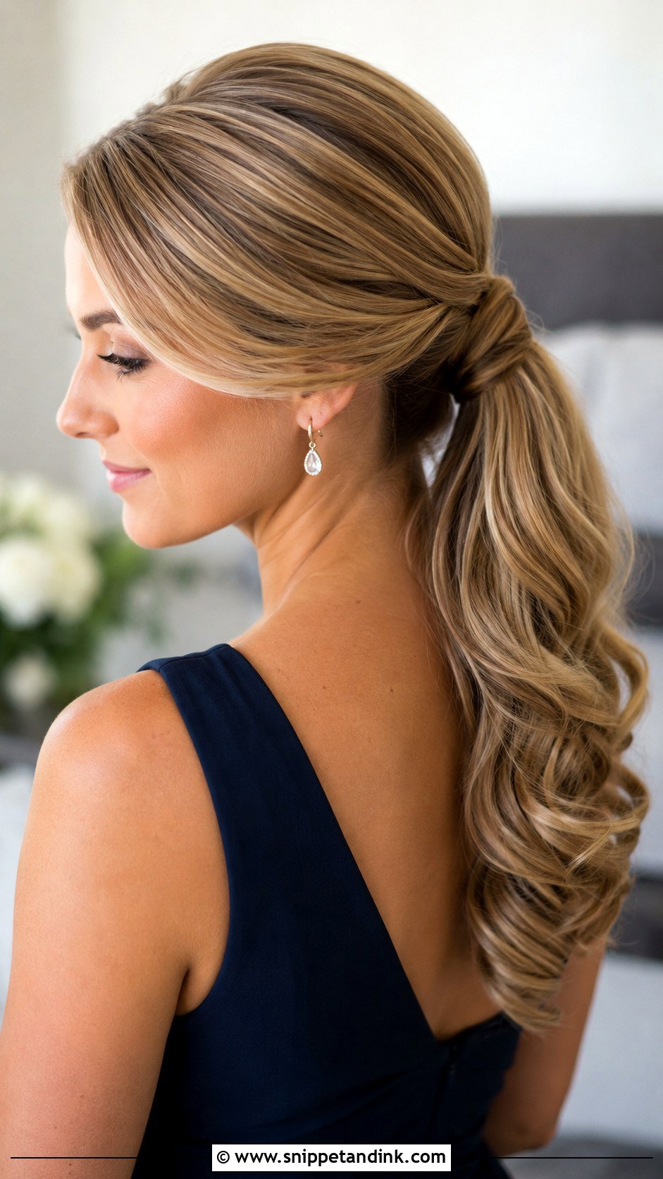 Side Part Ponytail Wedding Hairstyle - Snippet and Ink - 25 Wedding Ponytail Hairstyles Bridesmaid