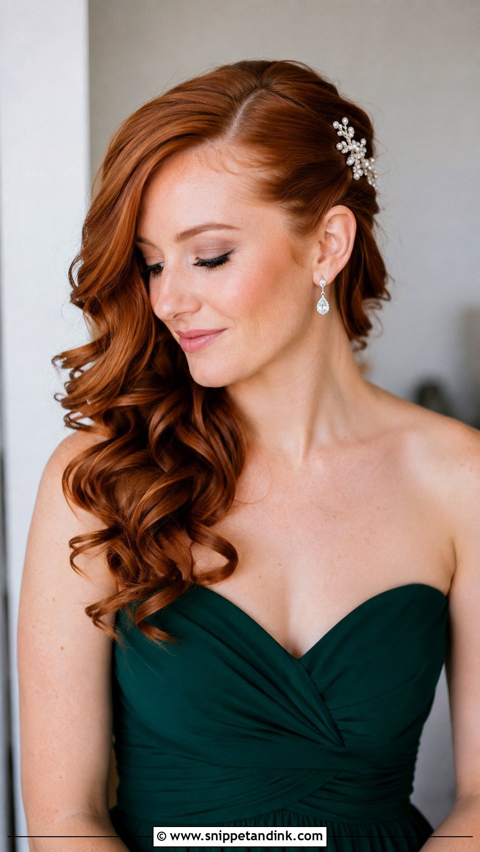 Side Part Side Swept Curls For Bridesmaids - Snippet and Ink - 20 Bridesmaid Hairstyles Side Part