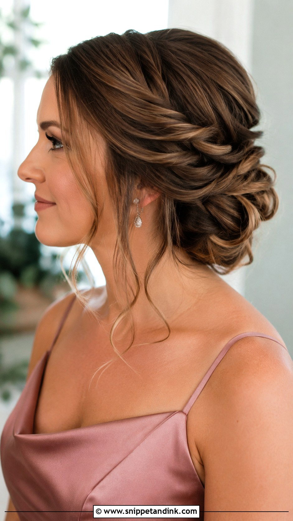 Side Part Twisted Updo For Bridesmaids - Snippet and Ink - 20 Bridesmaid Hairstyles Side Part