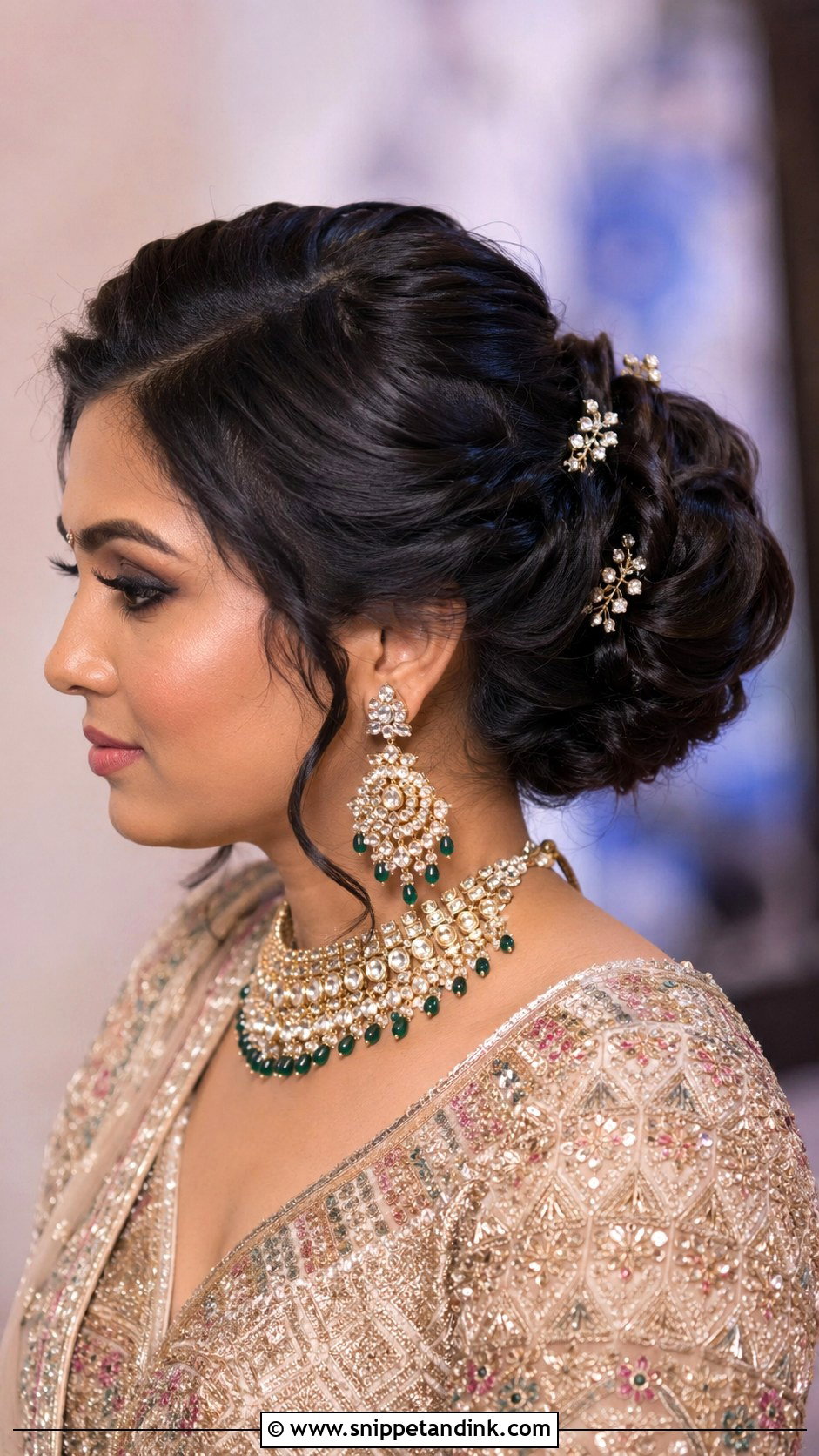 Side Part Twisted Updo - Snippet and Ink - 20 Side Partition Hairstyles Indian Wedding