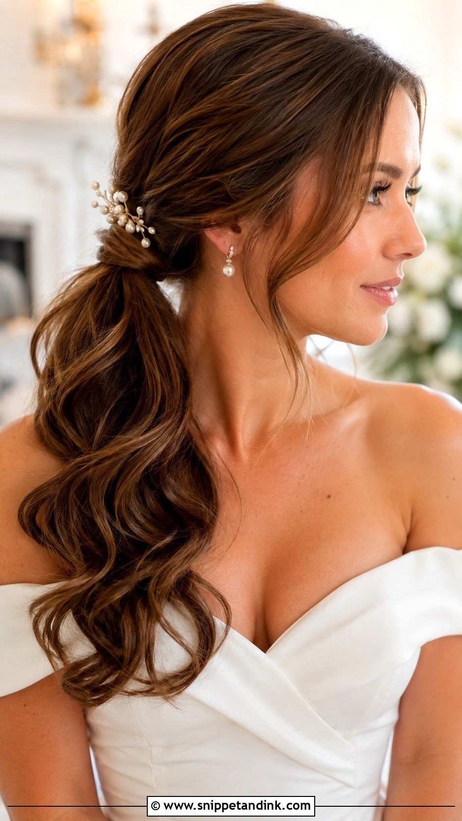 Side Ponytail Bridal Hairstyle - Snippet and Ink - 15 One Side Bridal Hairstyle Ideas