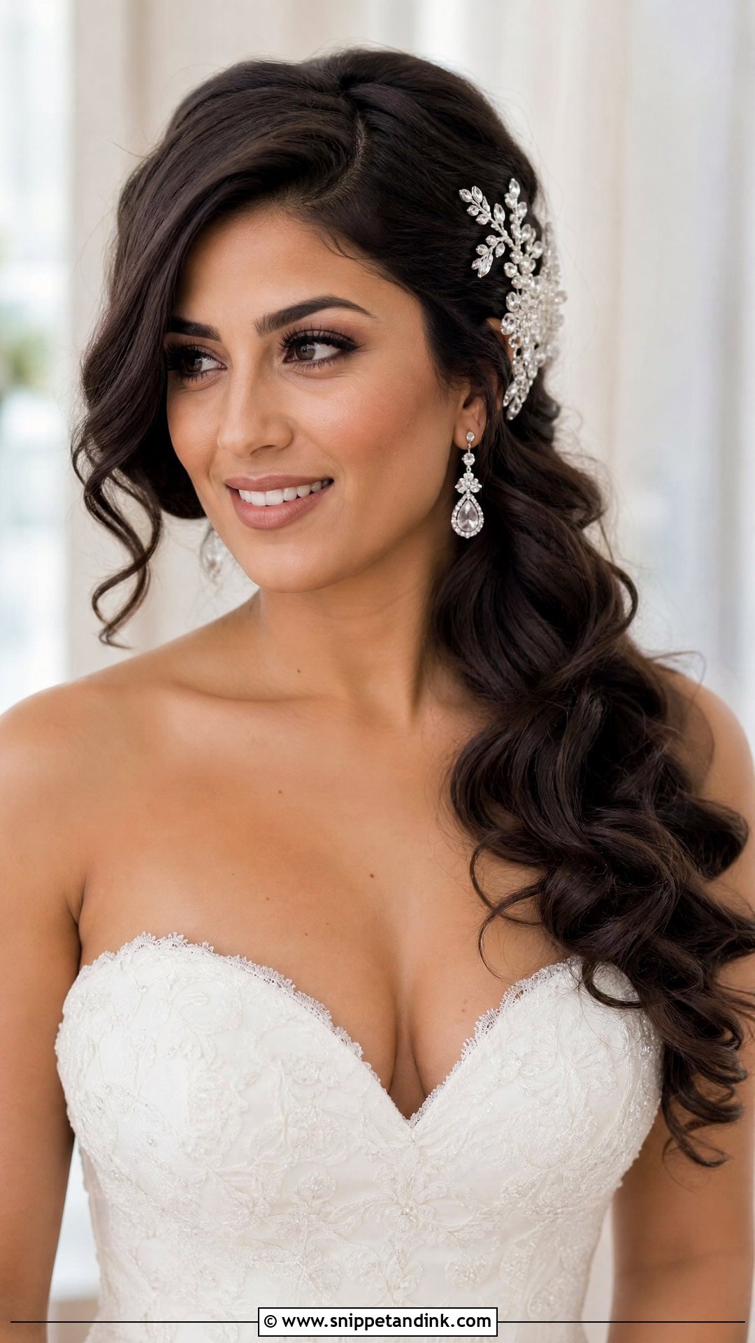 Side Ponytail Bride Hair - Snippet and Ink - 20 Ponytail Bride Hair Ideas
