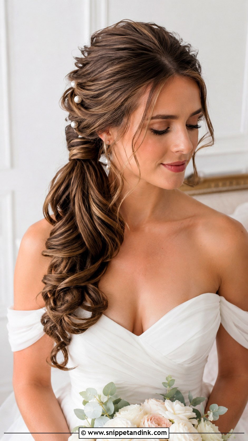 Side Ponytail Wedding Hairstyle - Snippet and Ink - 15 Wedding Hairstyles to the Side