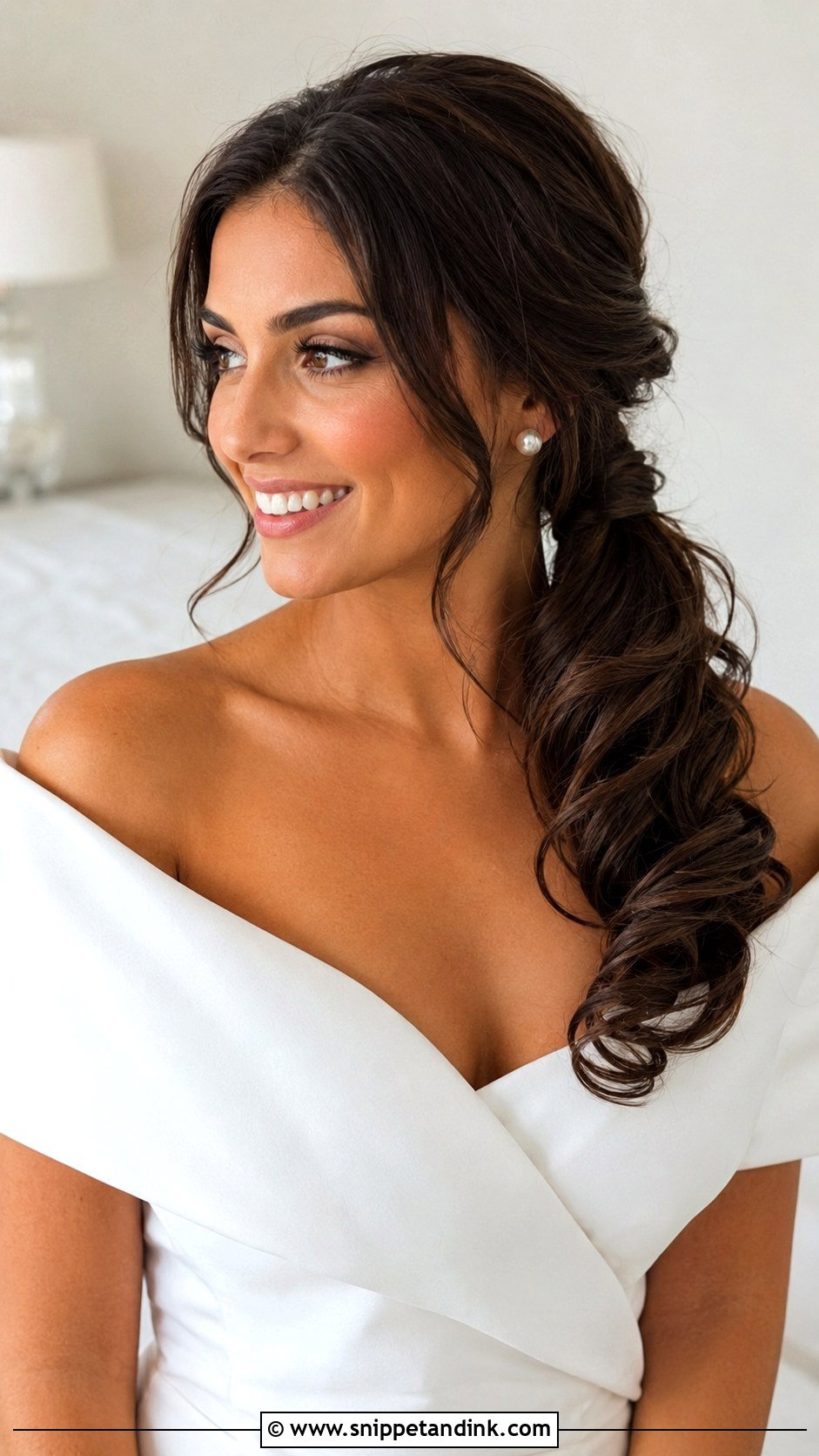 Side Ponytail Wedding Hairstyle For Long Hair - Snippet and Ink - 15 Wedding Hairstyles for Long Hair to the Side