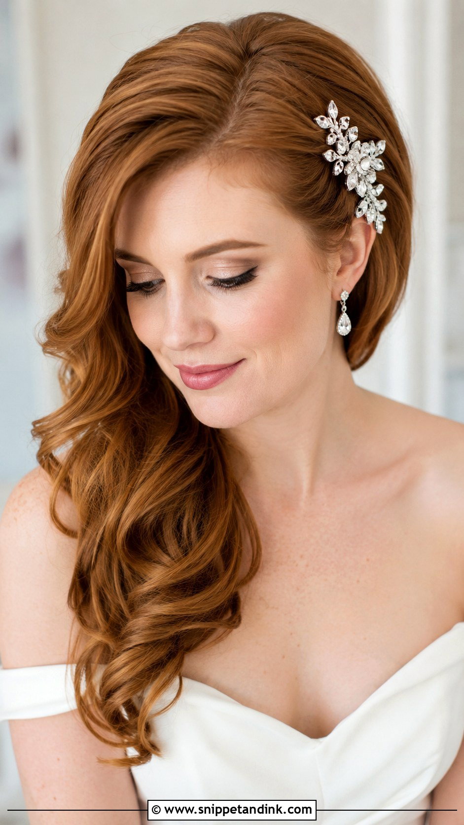 Side Sweep Hair Clip - Snippet and Ink - 20 Bridal Hair Clips Ideas