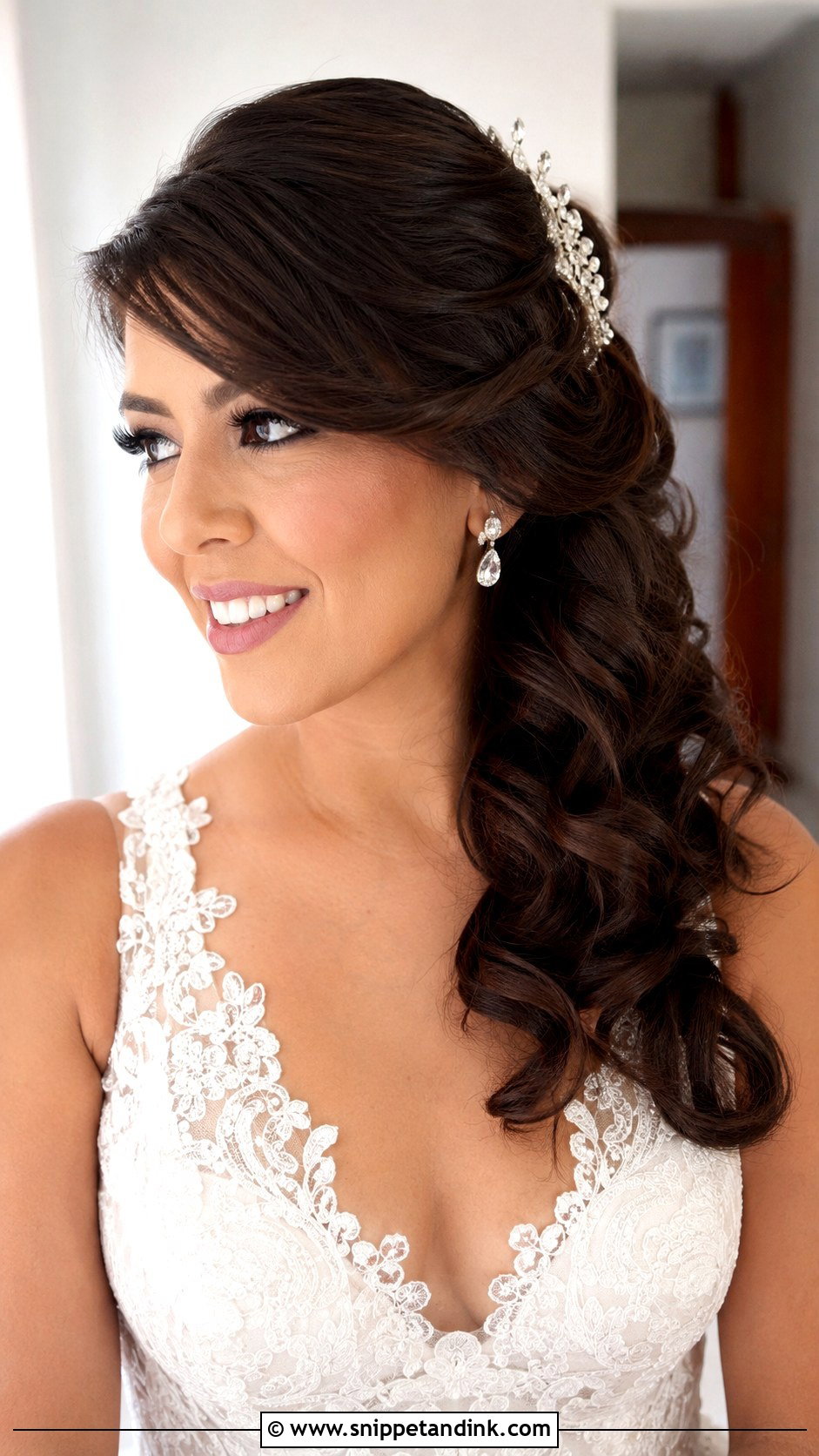 Side Swept Bangs Wedding Hair - Snippet and Ink - 20 Bride Hair with Bangs