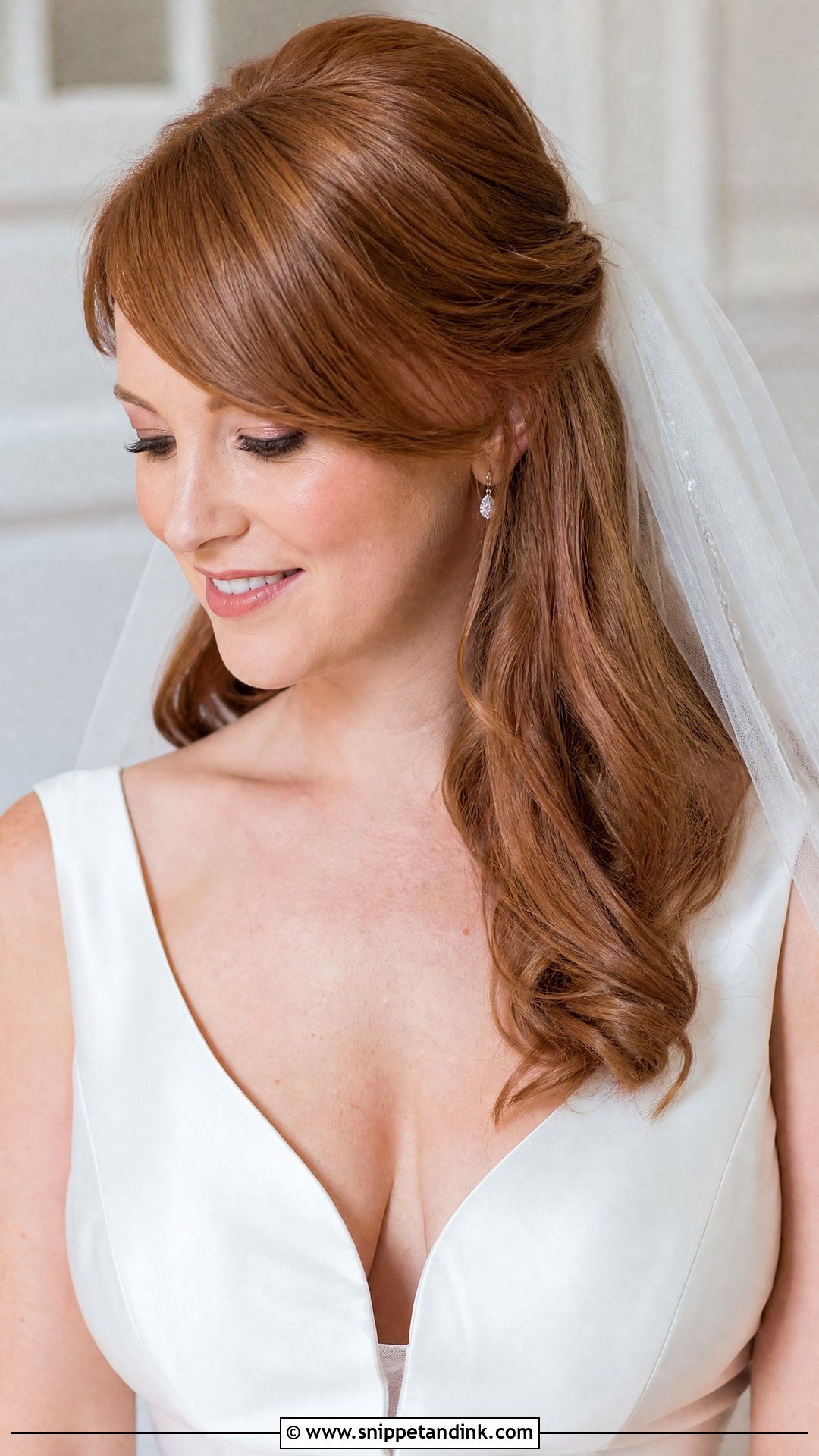 Side Swept Bangs for Brides - Snippet and Ink - 20 Wedding Hair Front Ideas