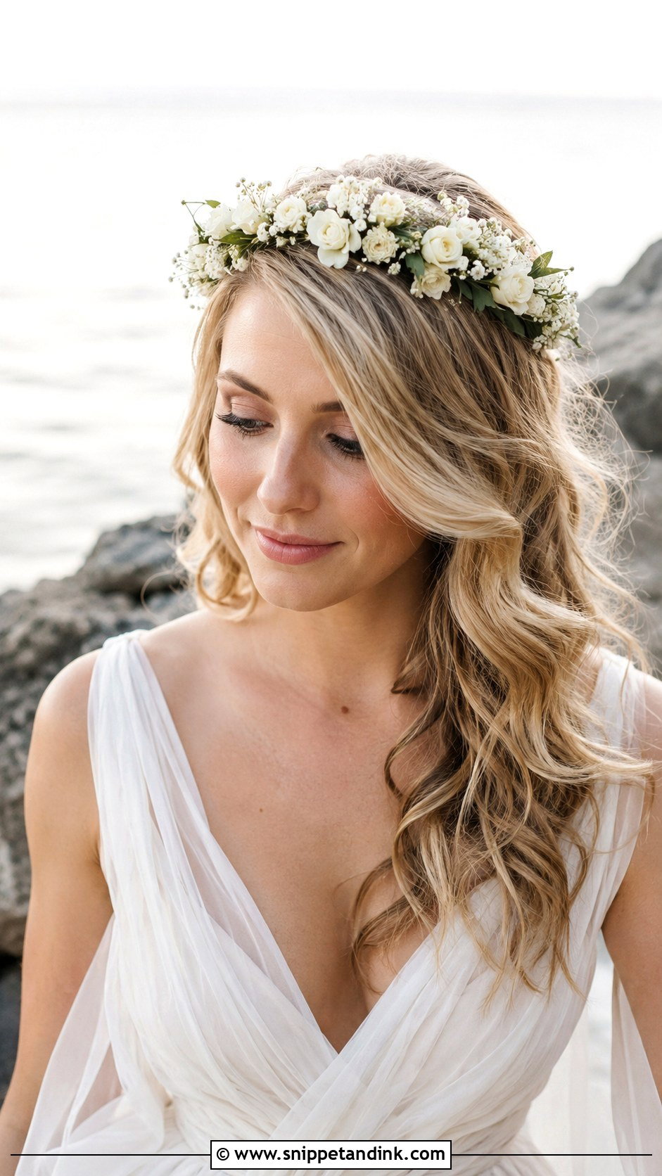 Side Swept Beach Waves - Snippet and Ink - 25 Side Swept Wedding Hair Ideas