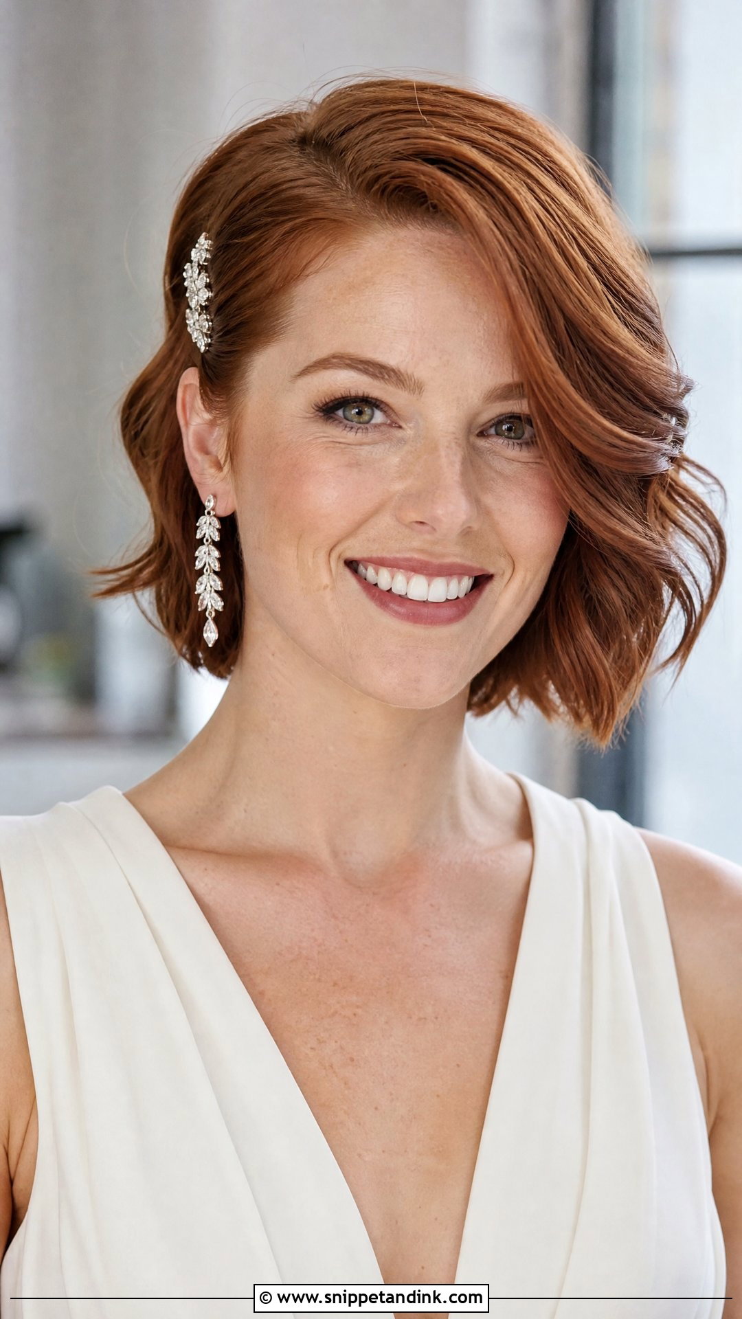 Side Swept Bob - Snippet and Ink - 20 Side Wedding Hair Ideas