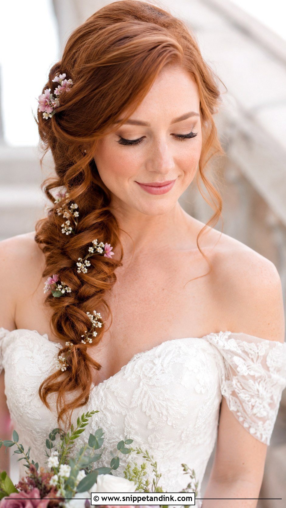 Side Swept Braid - Snippet and Ink - 20 Bride Braid Ideas