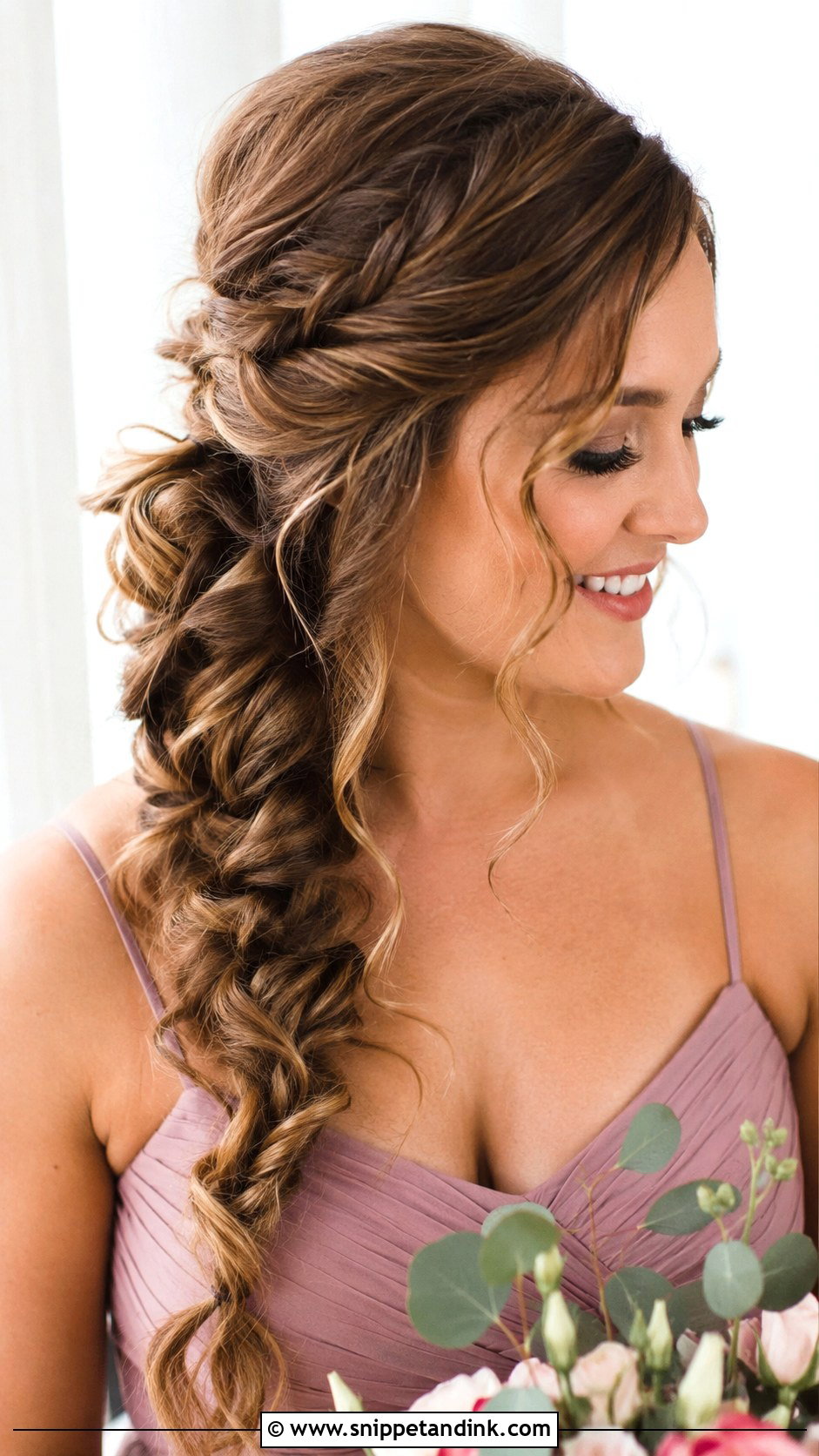 Side Swept Braid Bridesmaid Hair - Snippet and Ink - 20 Bridesmaid Hair Side Swept Ideas