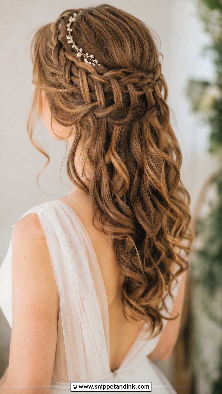 Side Swept Braid With Loose Waves - Snippet and Ink - 20 Wedding Braids for Long Hair